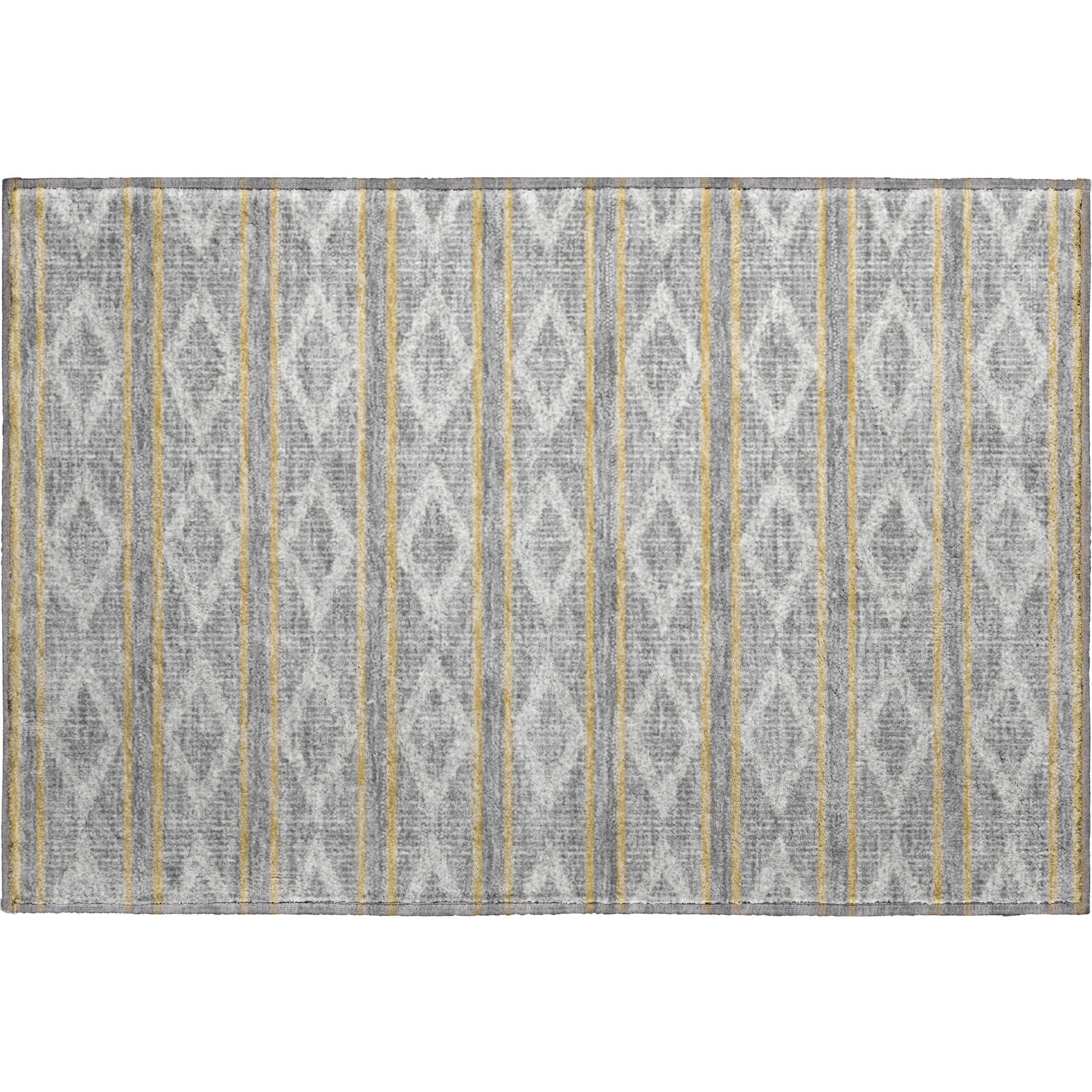Athens Machine Washable Transitional Gray Rug 1'8" x 2'6" #shape_Rectangle