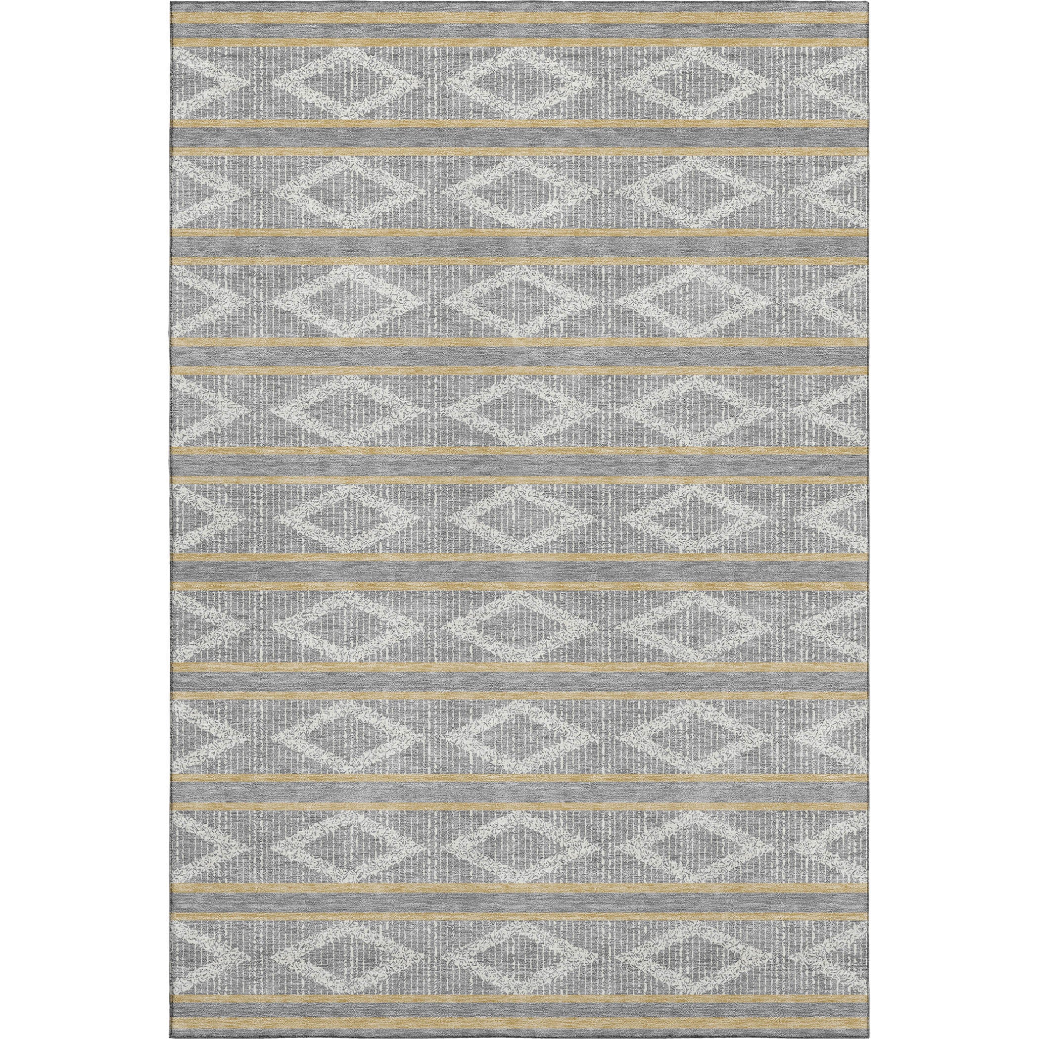 Athens Machine Washable Transitional Gray Rug 2'6" x 3'10" #shape_Rectangle