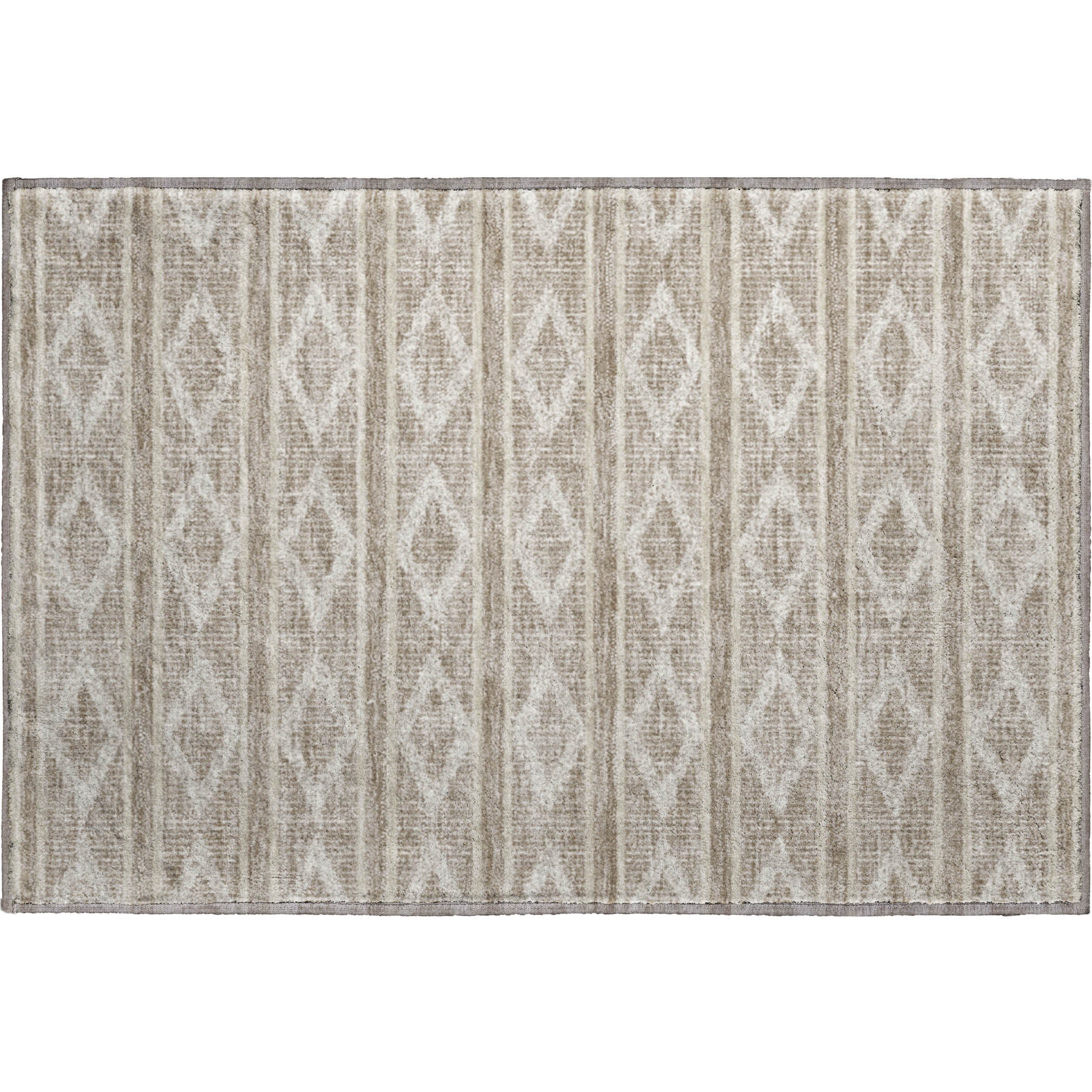 Athens Machine Washable Transitional Taupe Brown Rug 1'8" x 2'6" #shape_Rectangle