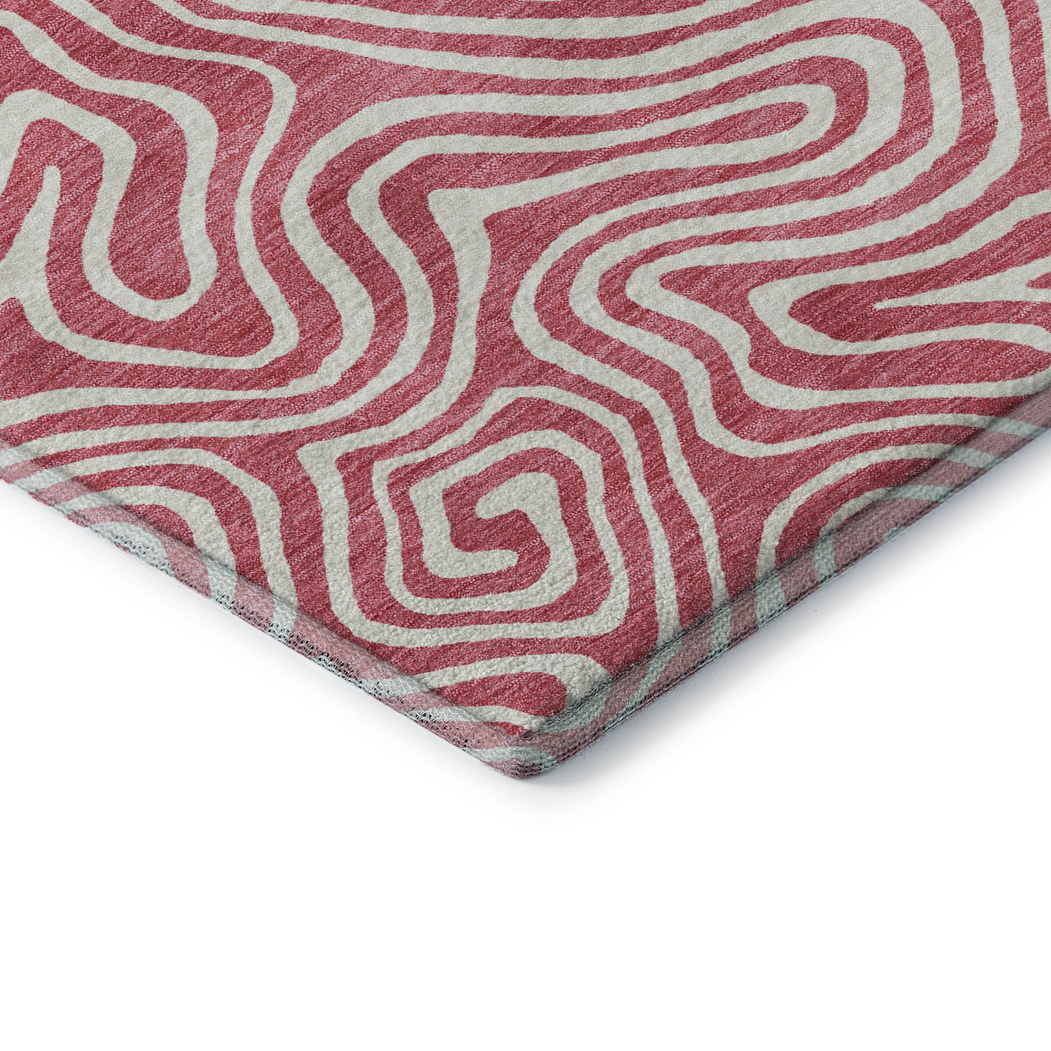 Havana Machine Washable Transitional Blush Pink Rug 1'8" x 2'6" #shape_Rectangle