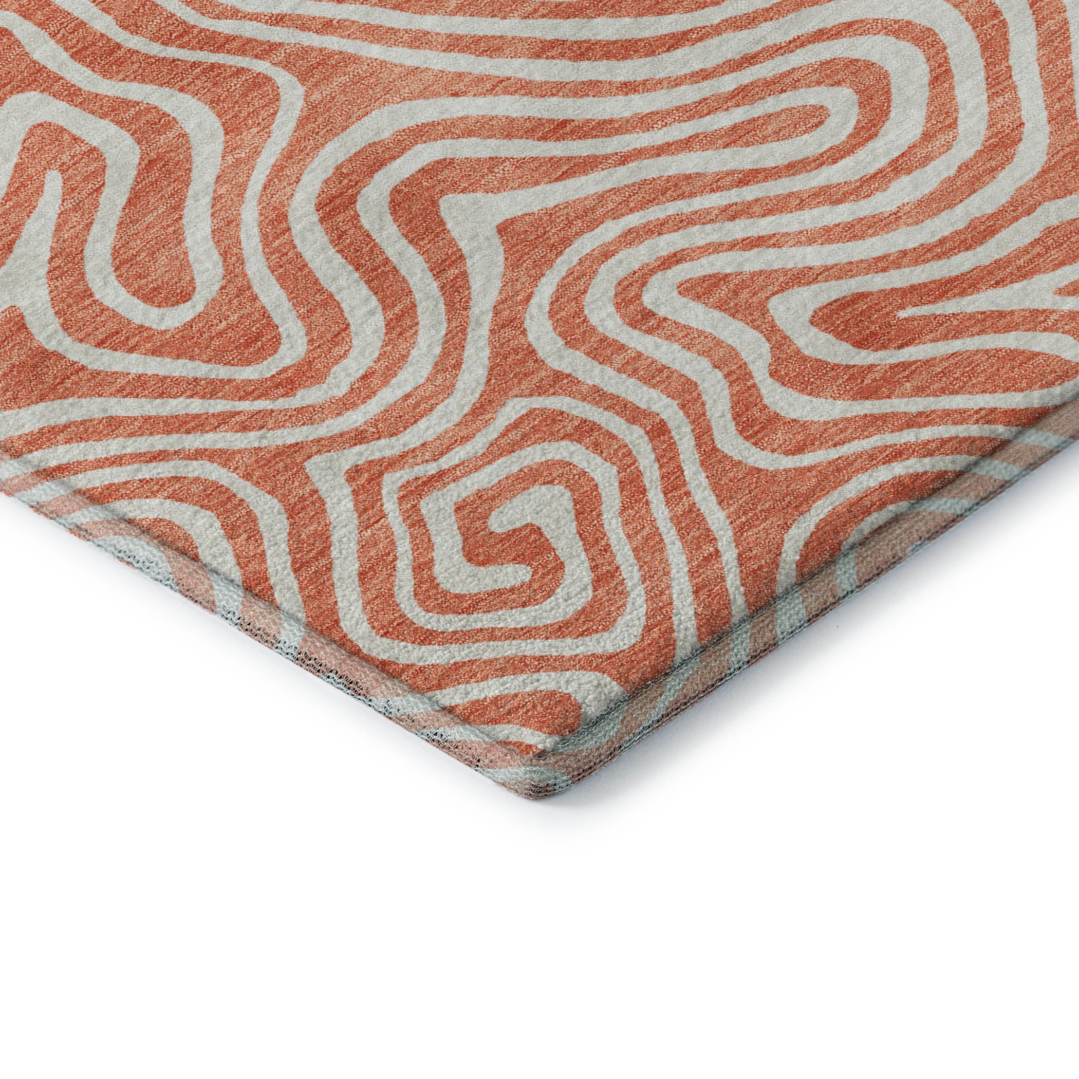 Havana Machine Washable Transitional Salmon Orange Rug 1'8" x 2'6" #shape_Rectangle