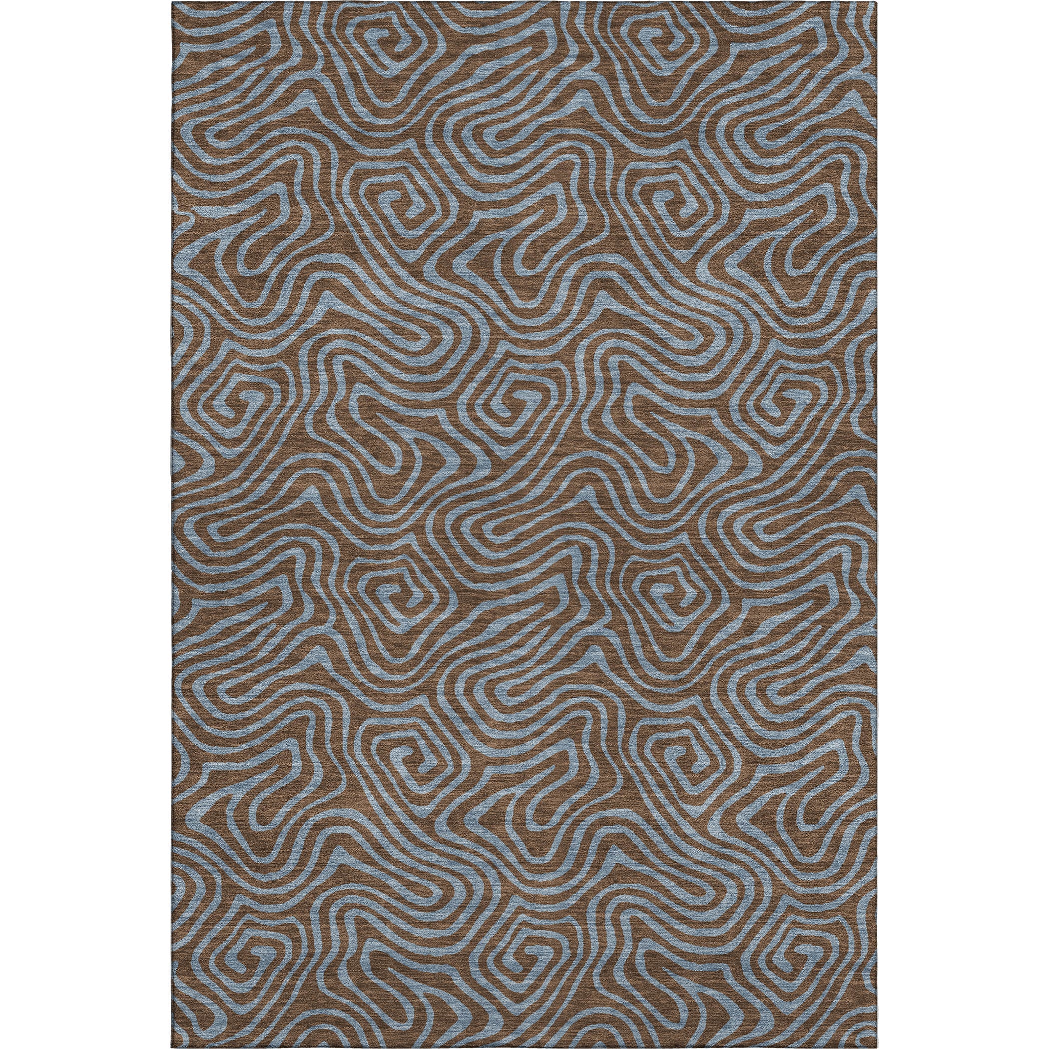 Mdina Machine Washable Transitional Brown Rug 2'6" x 3'10" #shape_Rectangle