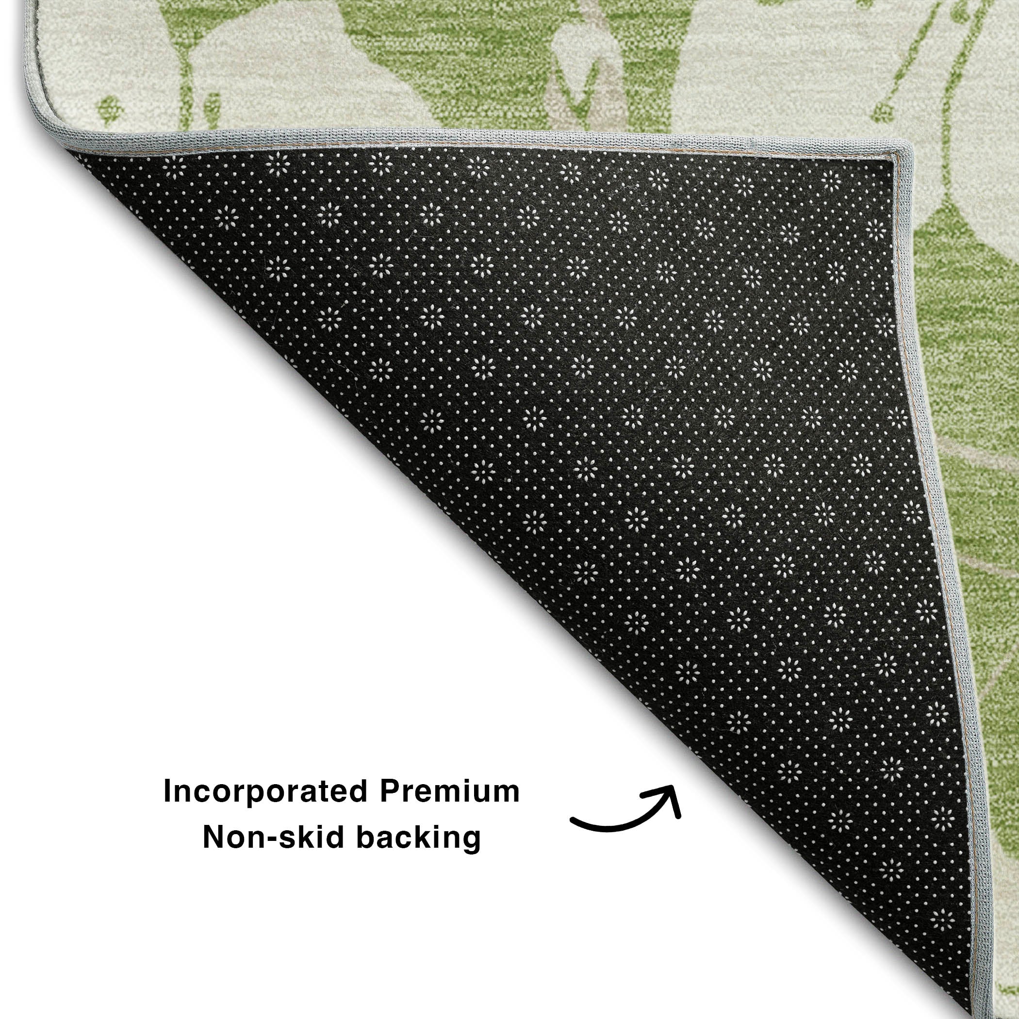 Oaxaca Machine Washable Transitional Aloe Green Rug 1'8" x 2'6" #shape_Rectangle