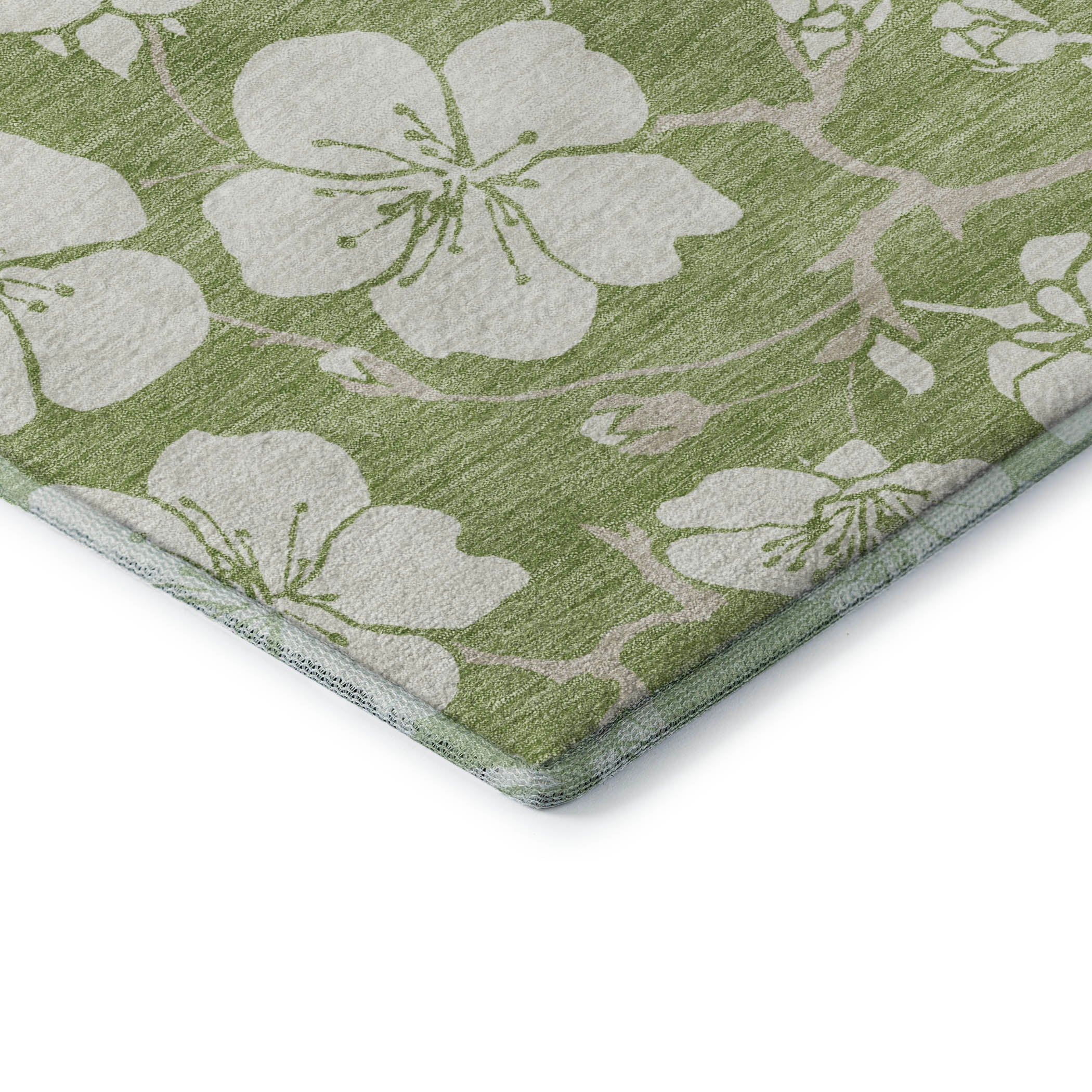 Oaxaca Machine Washable Transitional Aloe Green Rug 1'8" x 2'6" #shape_Rectangle