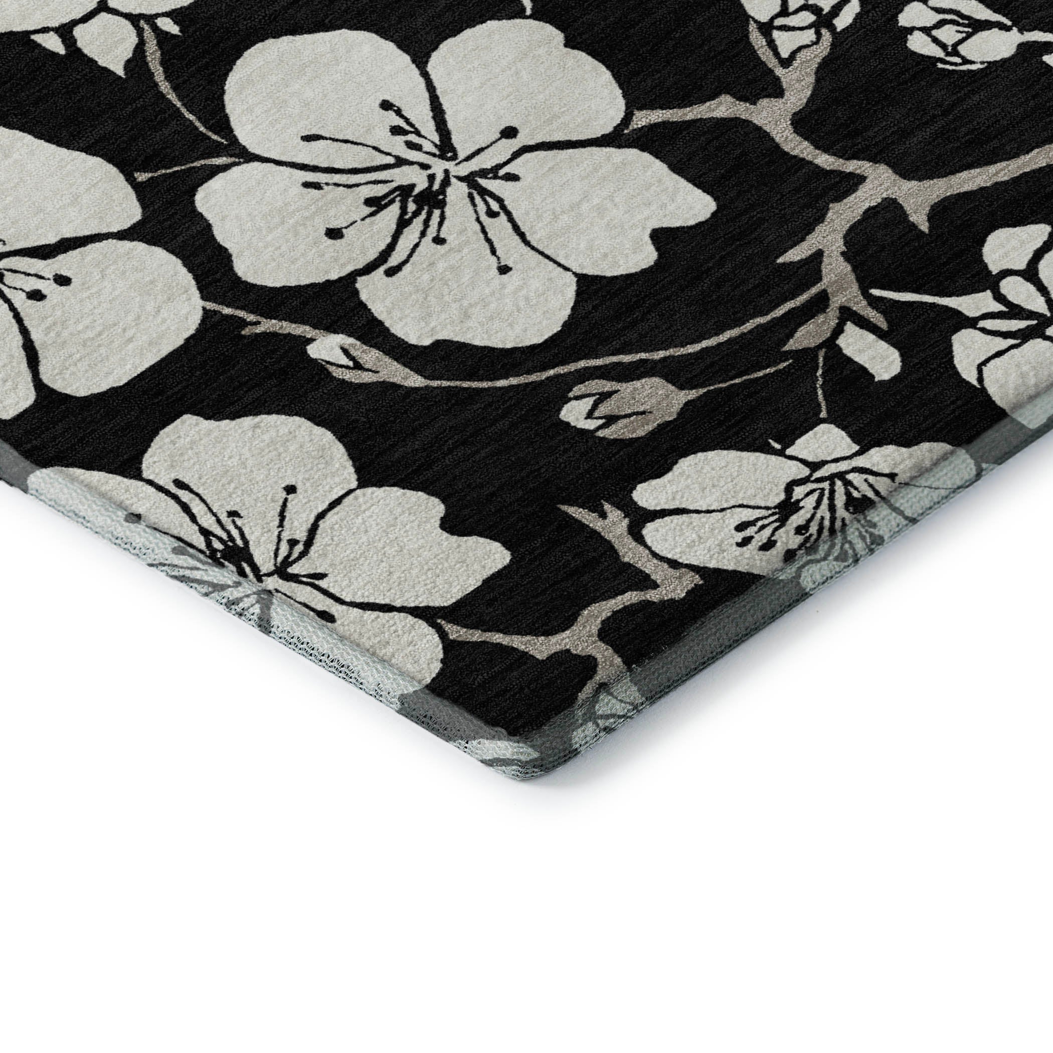 Oaxaca Machine Washable Transitional Black Rug 1'8" x 2'6" #shape_Rectangle