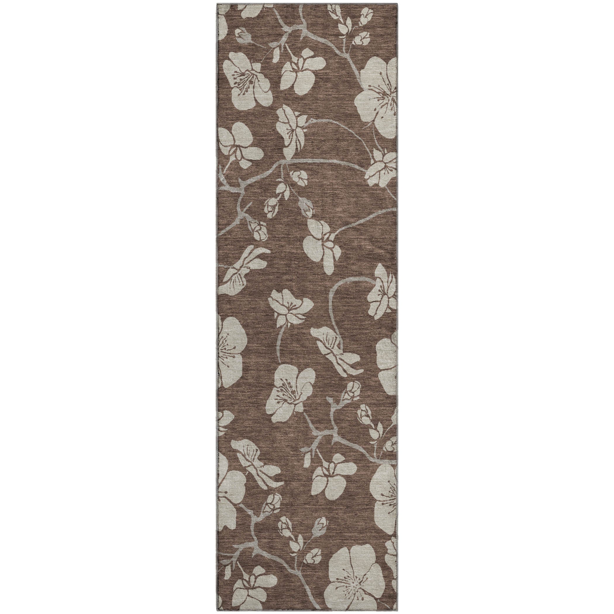 Oaxaca Machine Washable Transitional Brown Rug 2'3" x 7'6" #shape_Runner