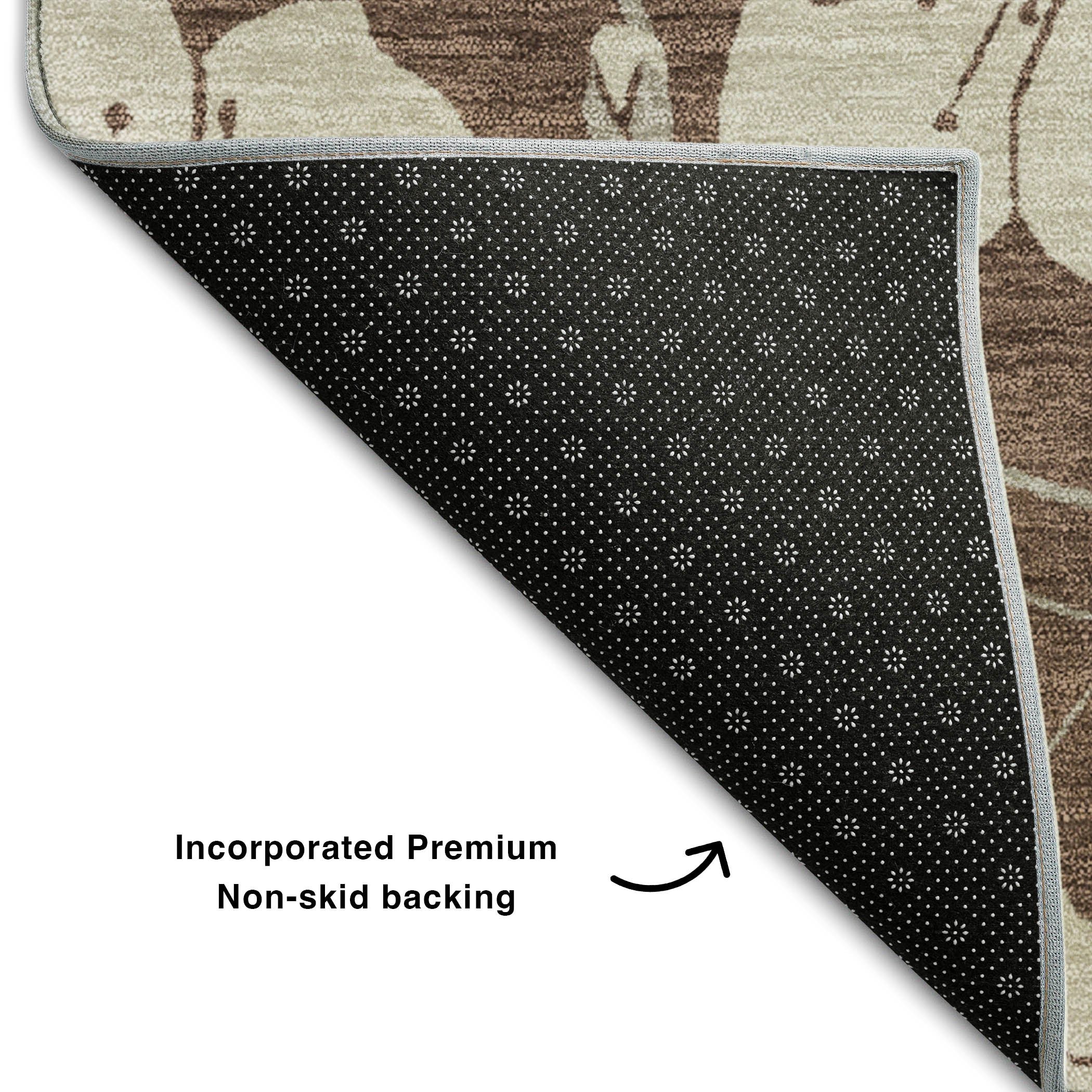 Oaxaca Machine Washable Transitional Brown Rug 1'8" x 2'6" #shape_Rectangle