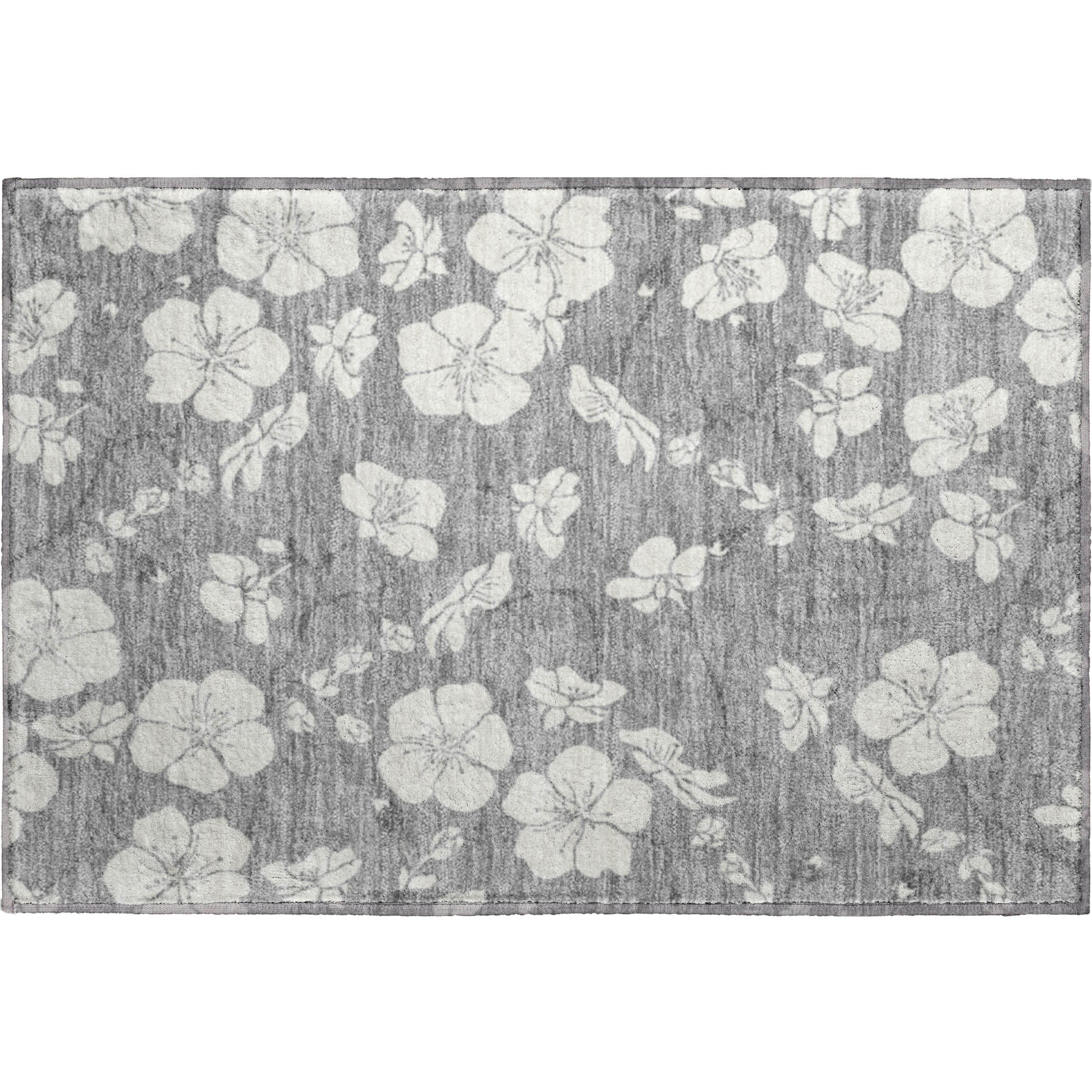 Oaxaca Machine Washable Transitional Gray Rug 1'8" x 2'6" #shape_Rectangle