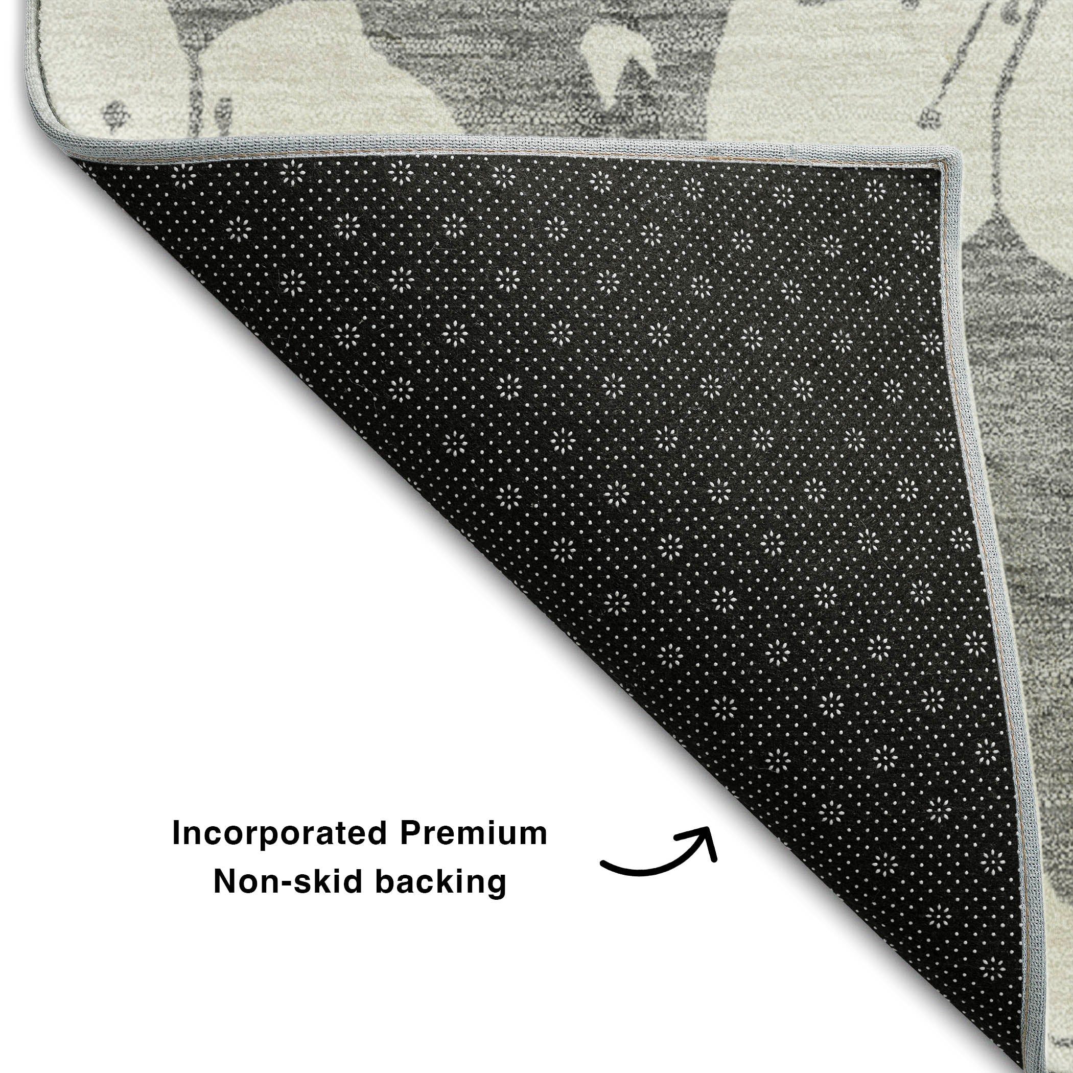 Oaxaca Machine Washable Transitional Gray Rug 1'8" x 2'6" #shape_Rectangle