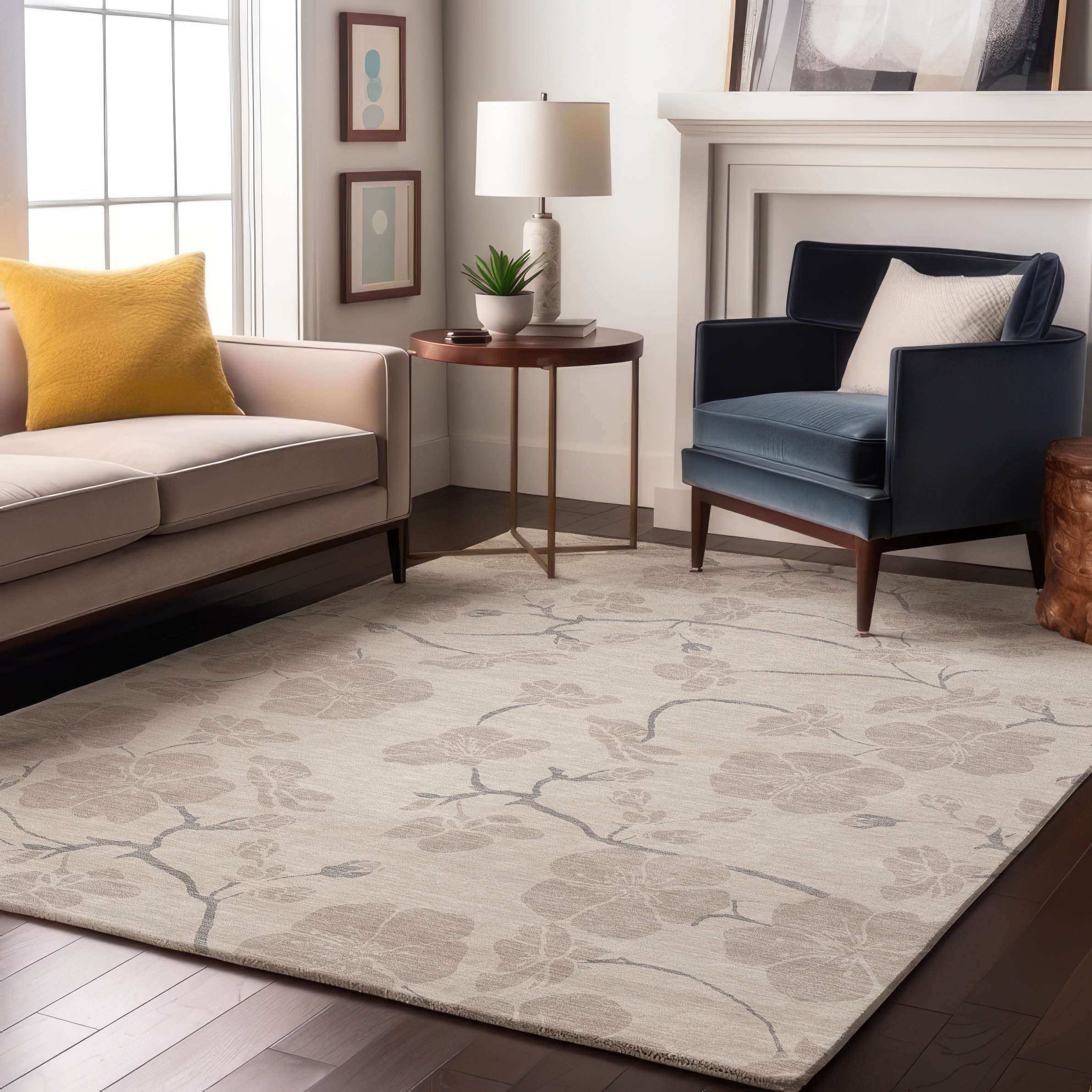 Oaxaca Machine Washable Transitional Ivory Rug 2'6" x 3'10" #shape_Rectangle