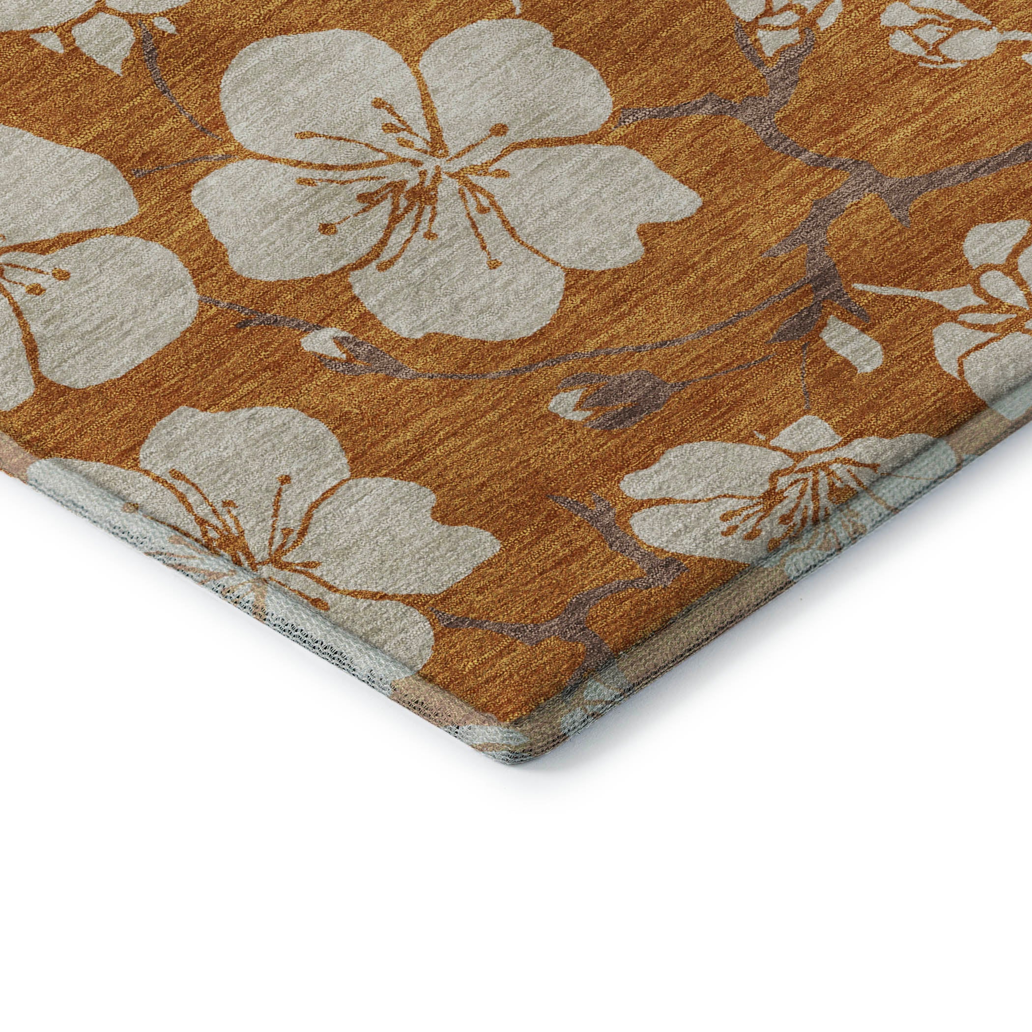 Oaxaca Machine Washable Transitional Paprika Orange Rug 1'8" x 2'6" #shape_Rectangle