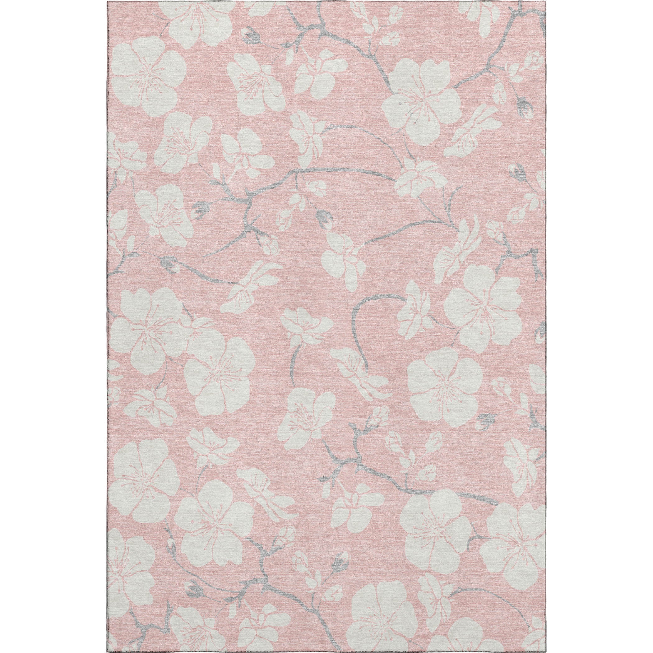 Oaxaca Machine Washable Transitional Pink Rug 2'6" x 3'10" #shape_Rectangle