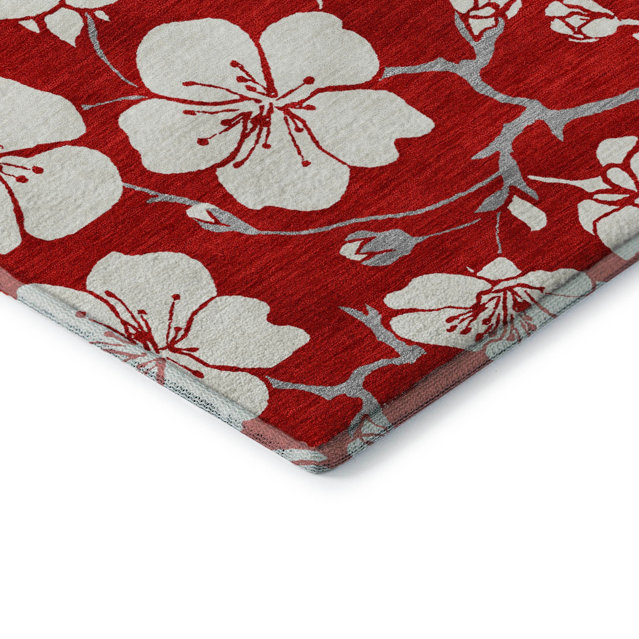 Oaxaca Machine Washable Transitional Red Rug 1'8" x 2'6" #shape_Rectangle