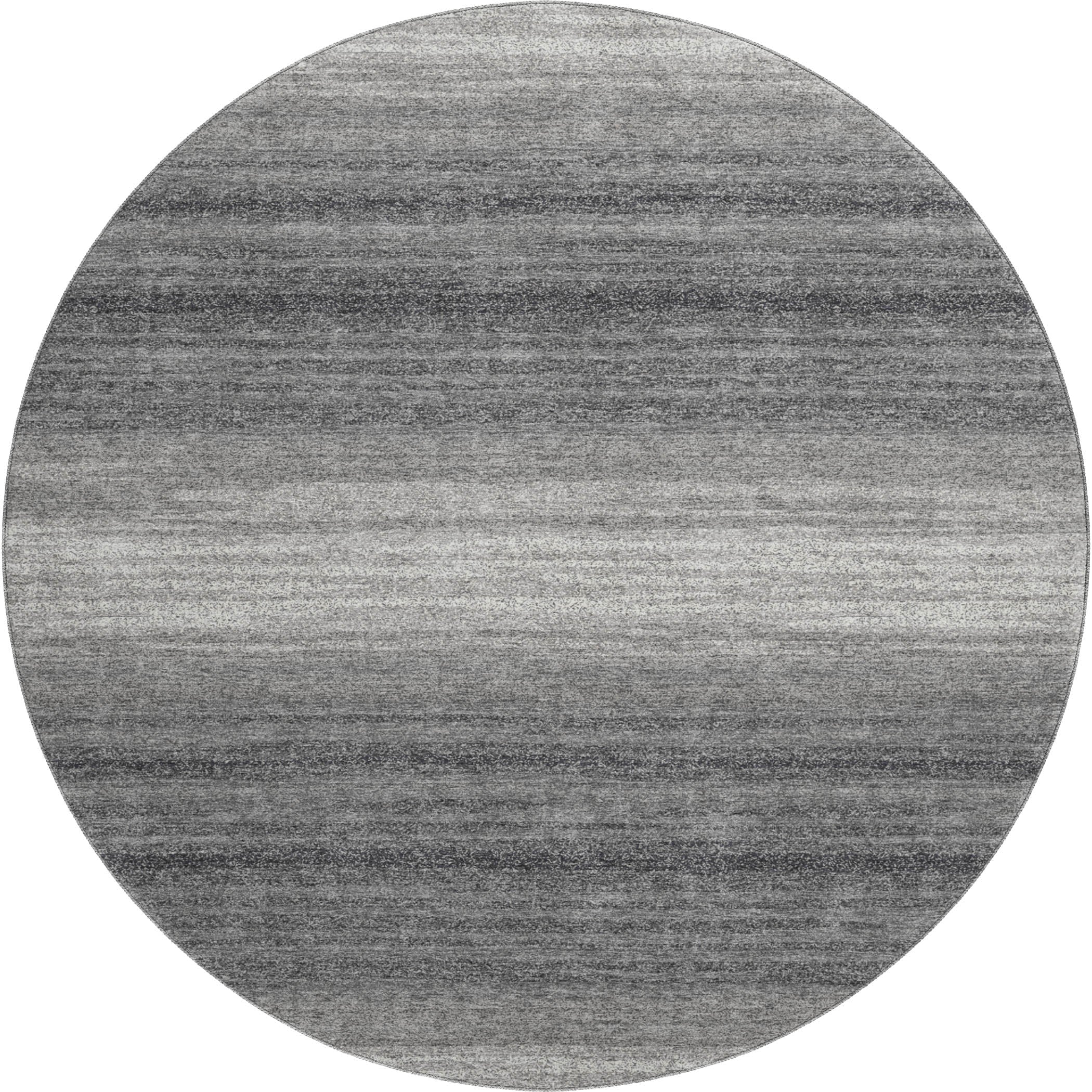 Tallinn Machine Washable Transitional Gray Rug 8' x 8' #shape_Round