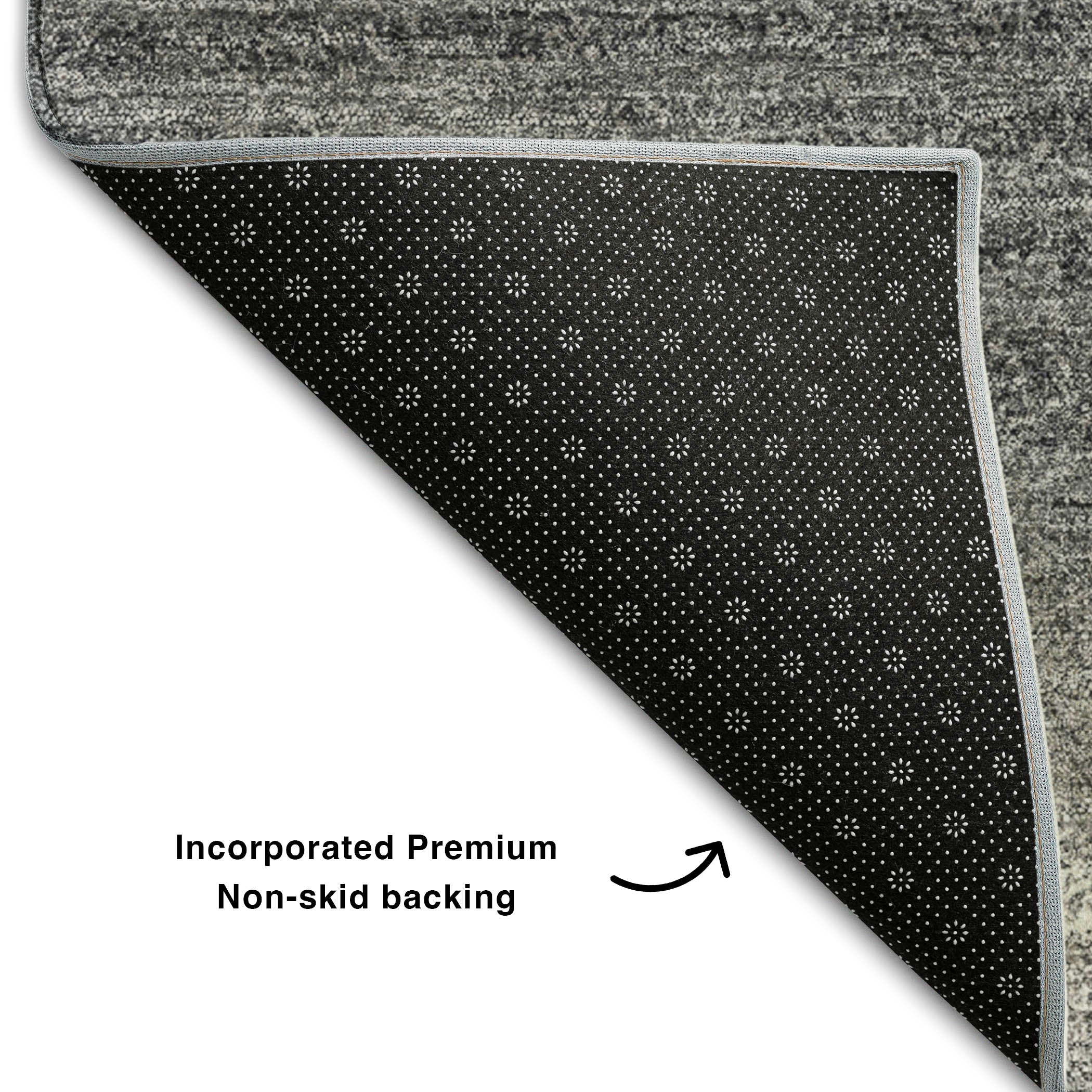 Tallinn Machine Washable Transitional Gray Rug 1'8" x 2'6" #shape_Rectangle