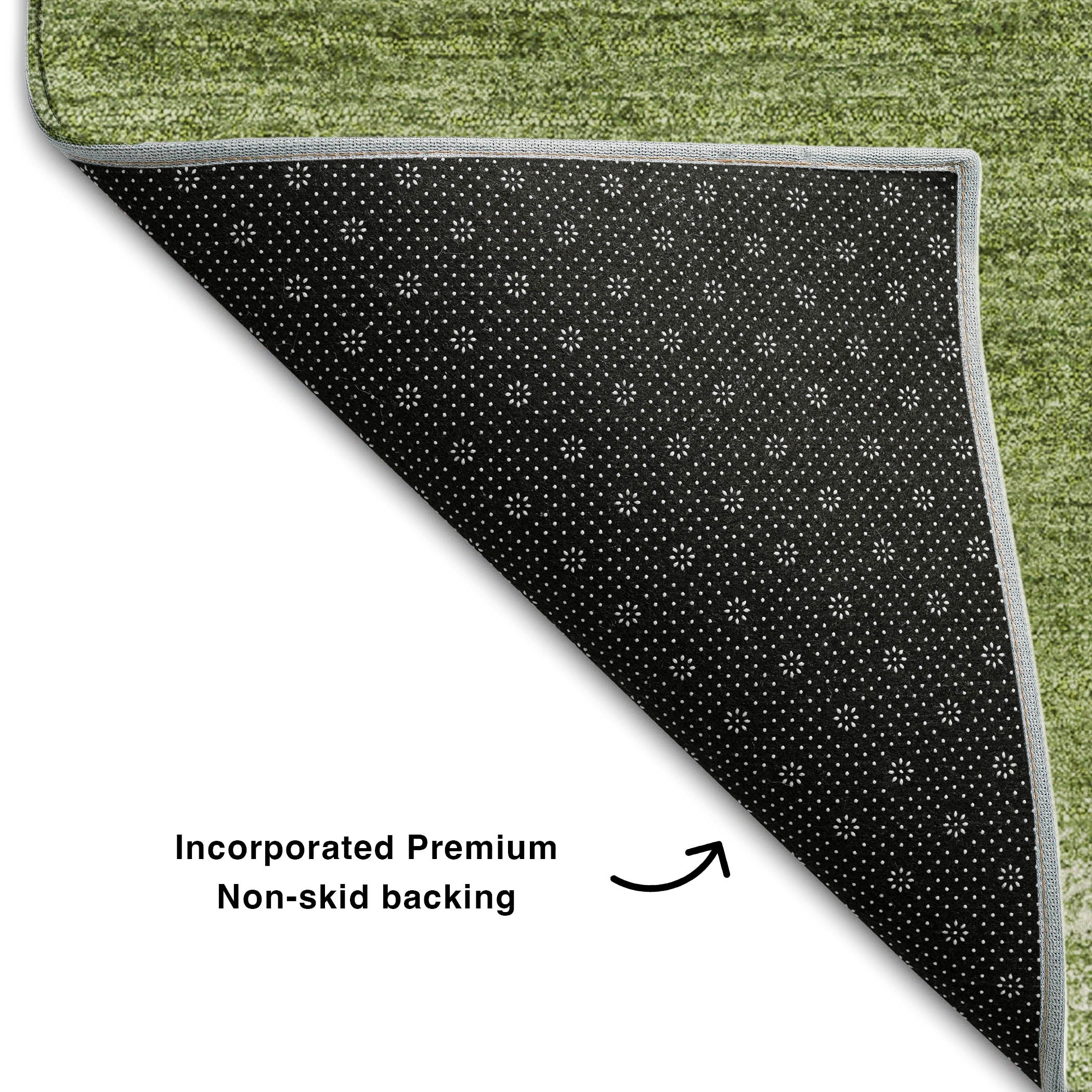 Tallinn Machine Washable Transitional Green Rug 1'8" x 2'6" #shape_Rectangle