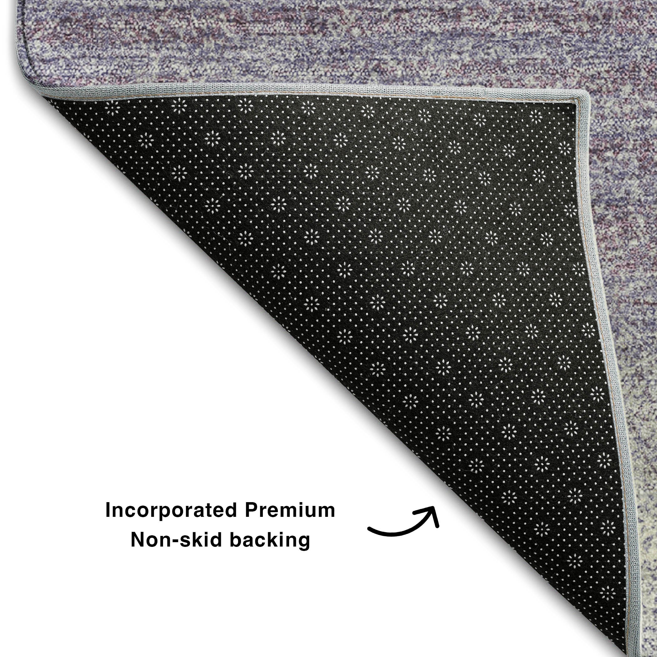 Tallinn Machine Washable Transitional Lavender Purple Rug 1'8" x 2'6" #shape_Rectangle