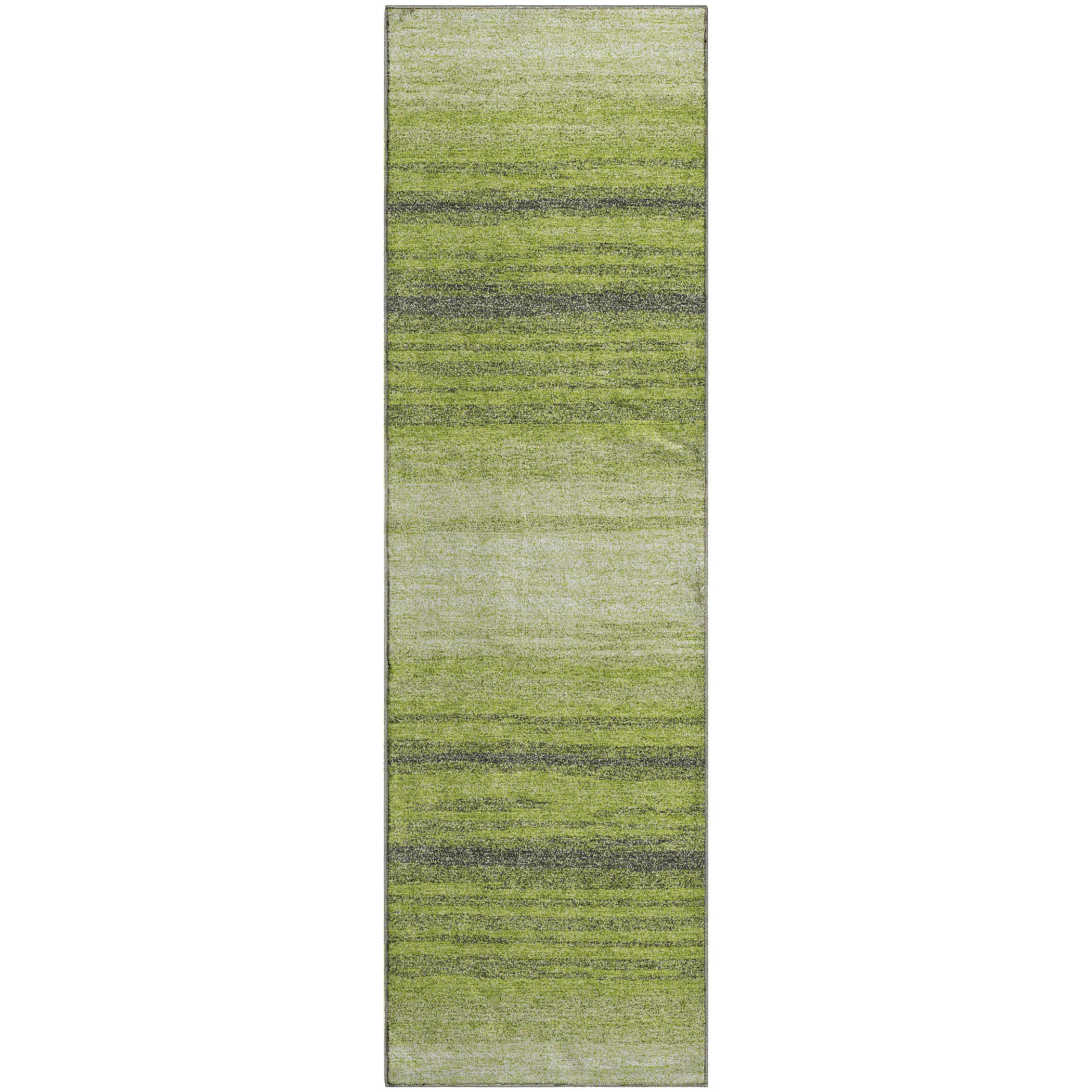 Tallinn Machine Washable Transitional Lime Green Rug 2'3" x 7'6" #shape_Runner