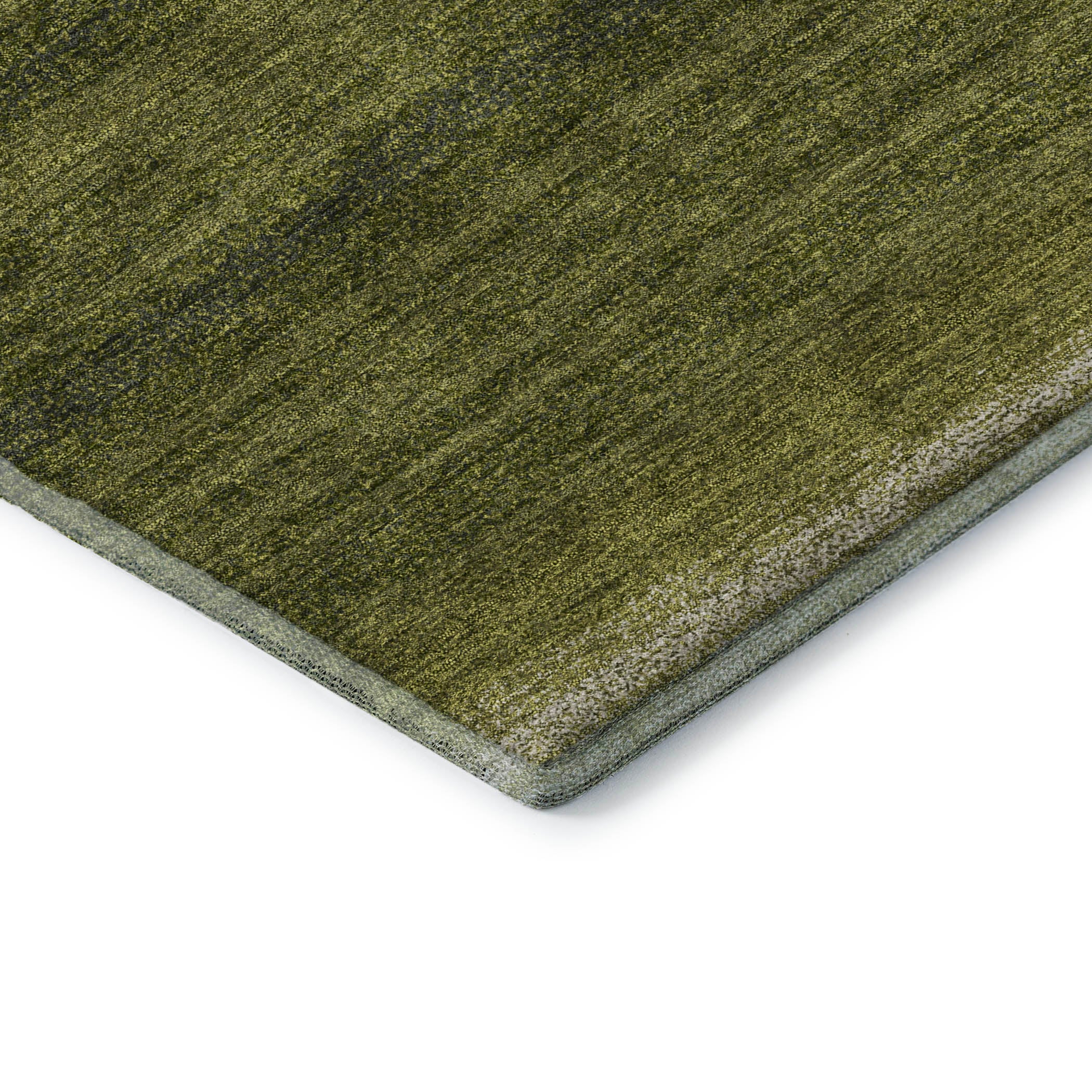Tallinn Machine Washable Transitional Olive Green Rug 1'8" x 2'6" #shape_Rectangle