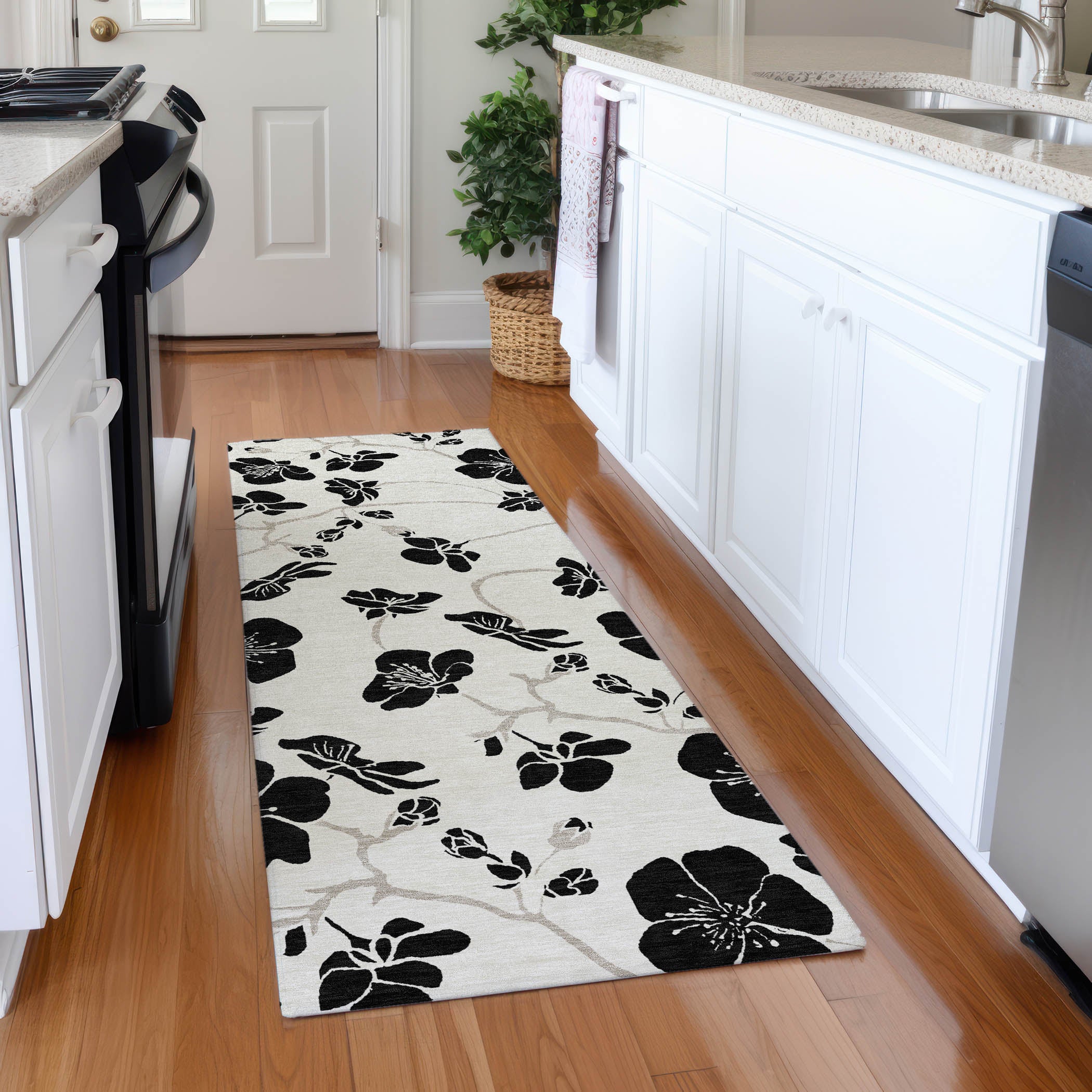 Chiang Mai Machine Washable Transitional Ivory Rug 2'3" x 7'6" #shape_Runner