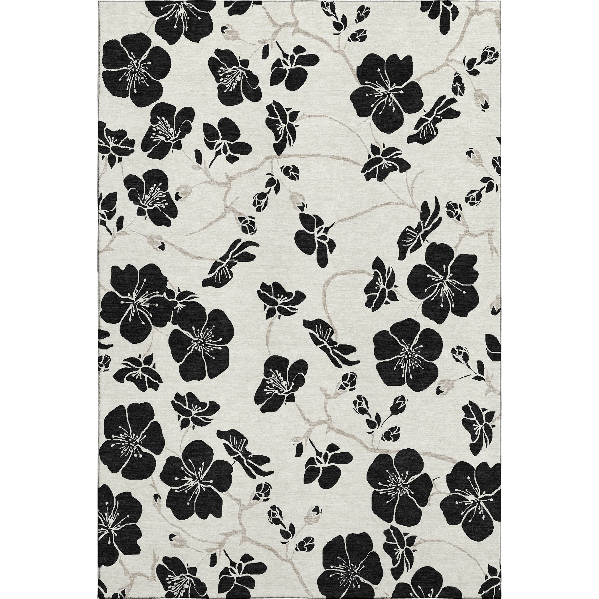 Chiang Mai Machine Washable Transitional Ivory Rug 2'6" x 3'10" #shape_Rectangle
