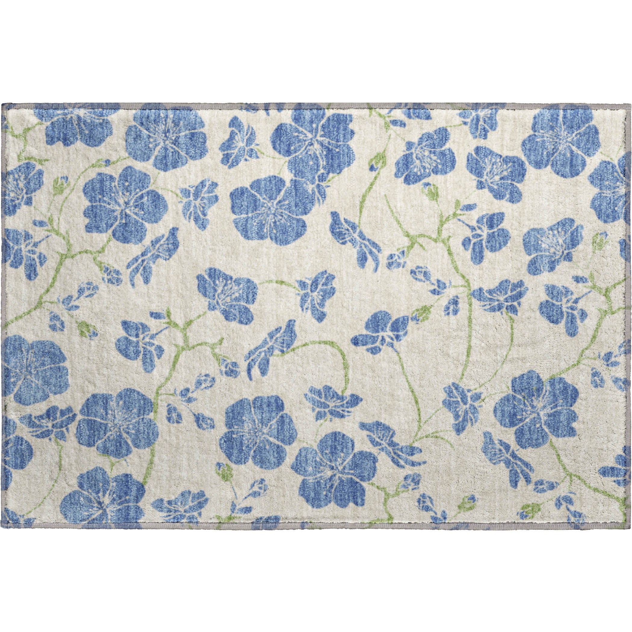 Chiang Mai Machine Washable Transitional Linen Ivory Rug 1'8" x 2'6" #shape_Rectangle