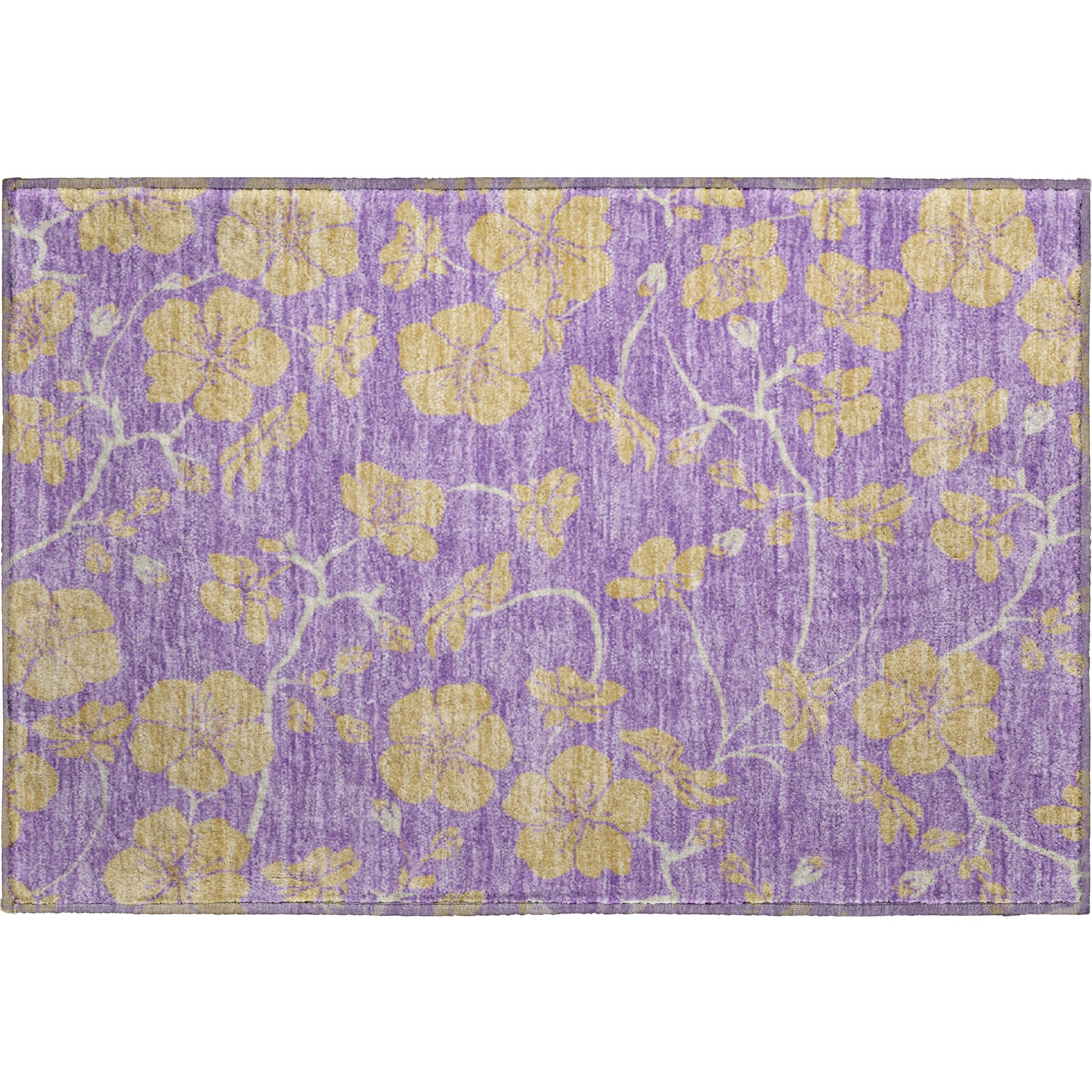 Chiang Mai Machine Washable Transitional Purple Rug 1'8" x 2'6" #shape_Rectangle