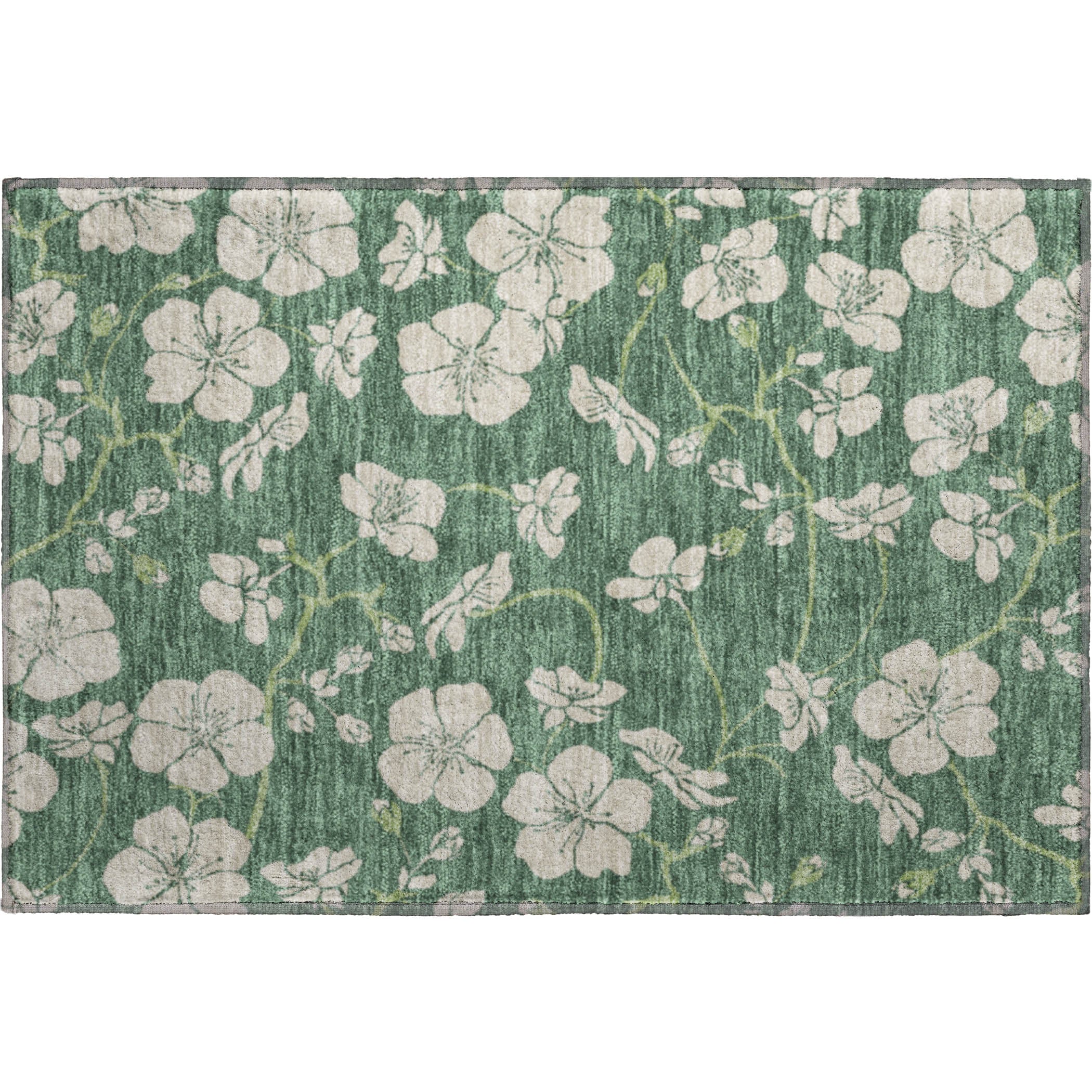 Chiang Mai Machine Washable Transitional Sage Green Rug 1'8" x 2'6" #shape_Rectangle