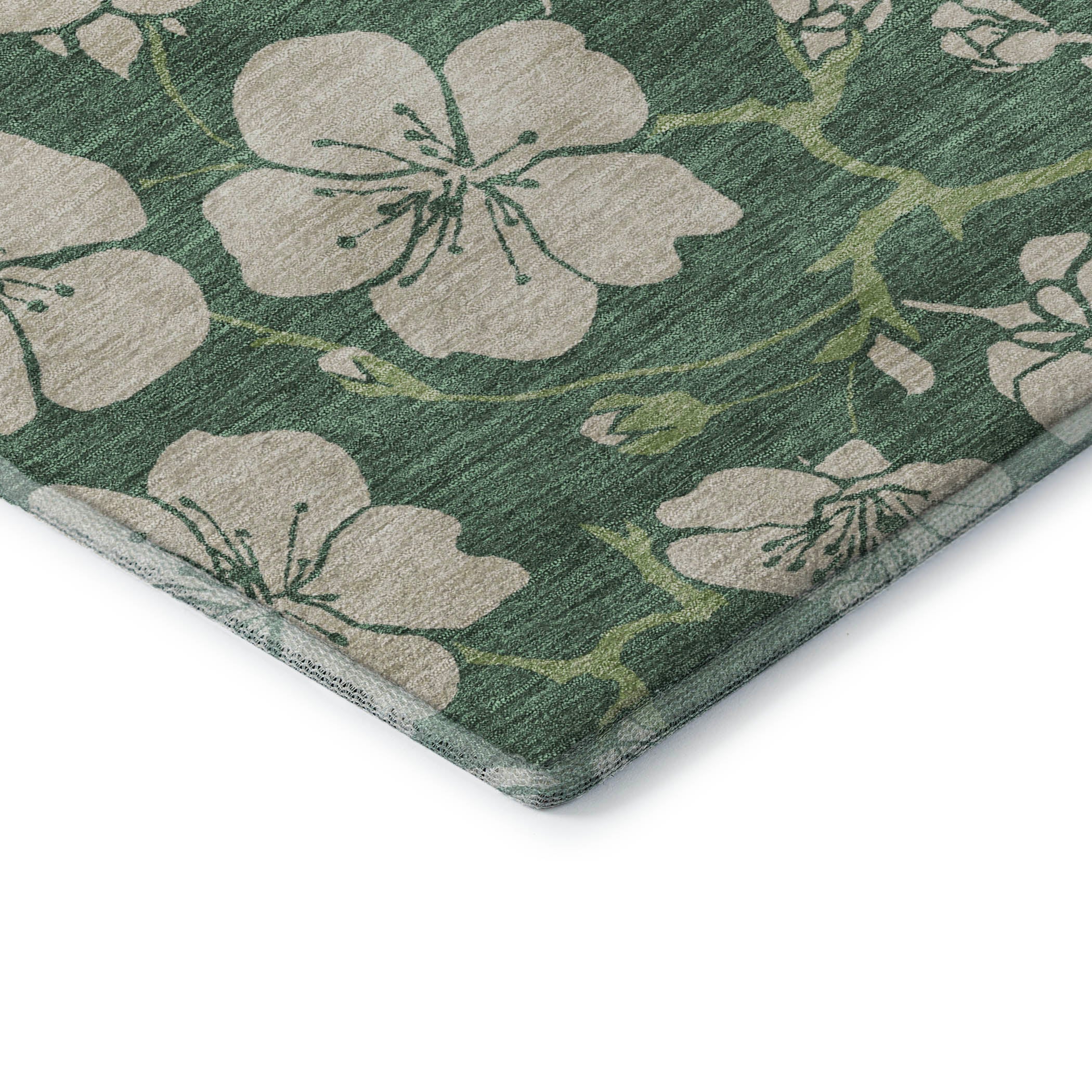 Chiang Mai Machine Washable Transitional Sage Green Rug 1'8" x 2'6" #shape_Rectangle