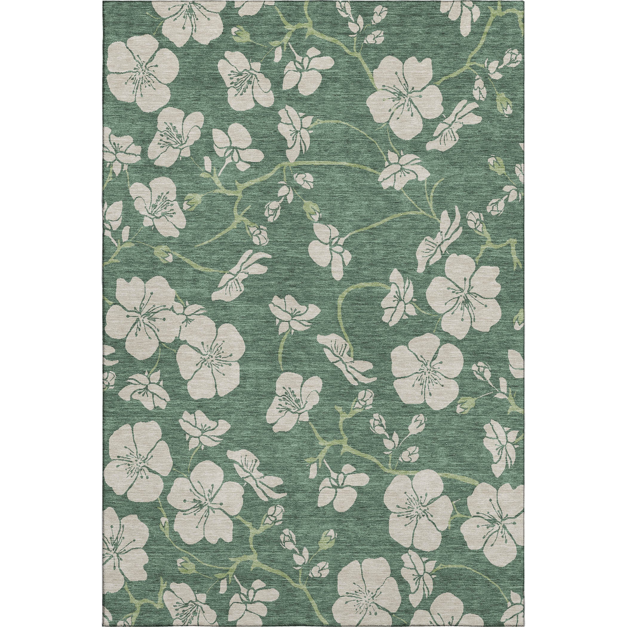 Chiang Mai Machine Washable Transitional Sage Green Rug 2'6" x 3'10" #shape_Rectangle