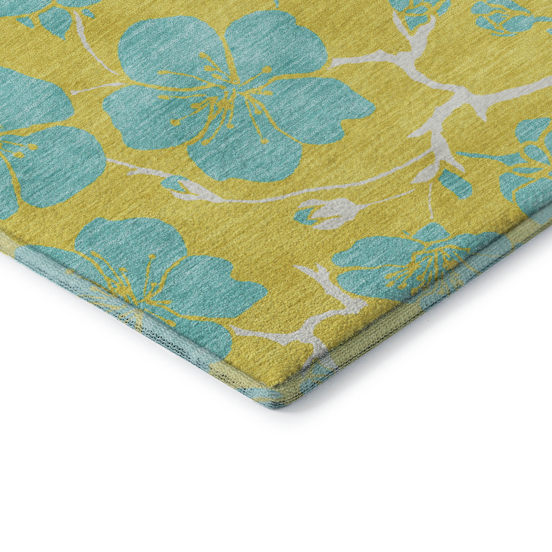 Chiang Mai Machine Washable Transitional Yellow Gold Rug 1'8" x 2'6" #shape_Rectangle