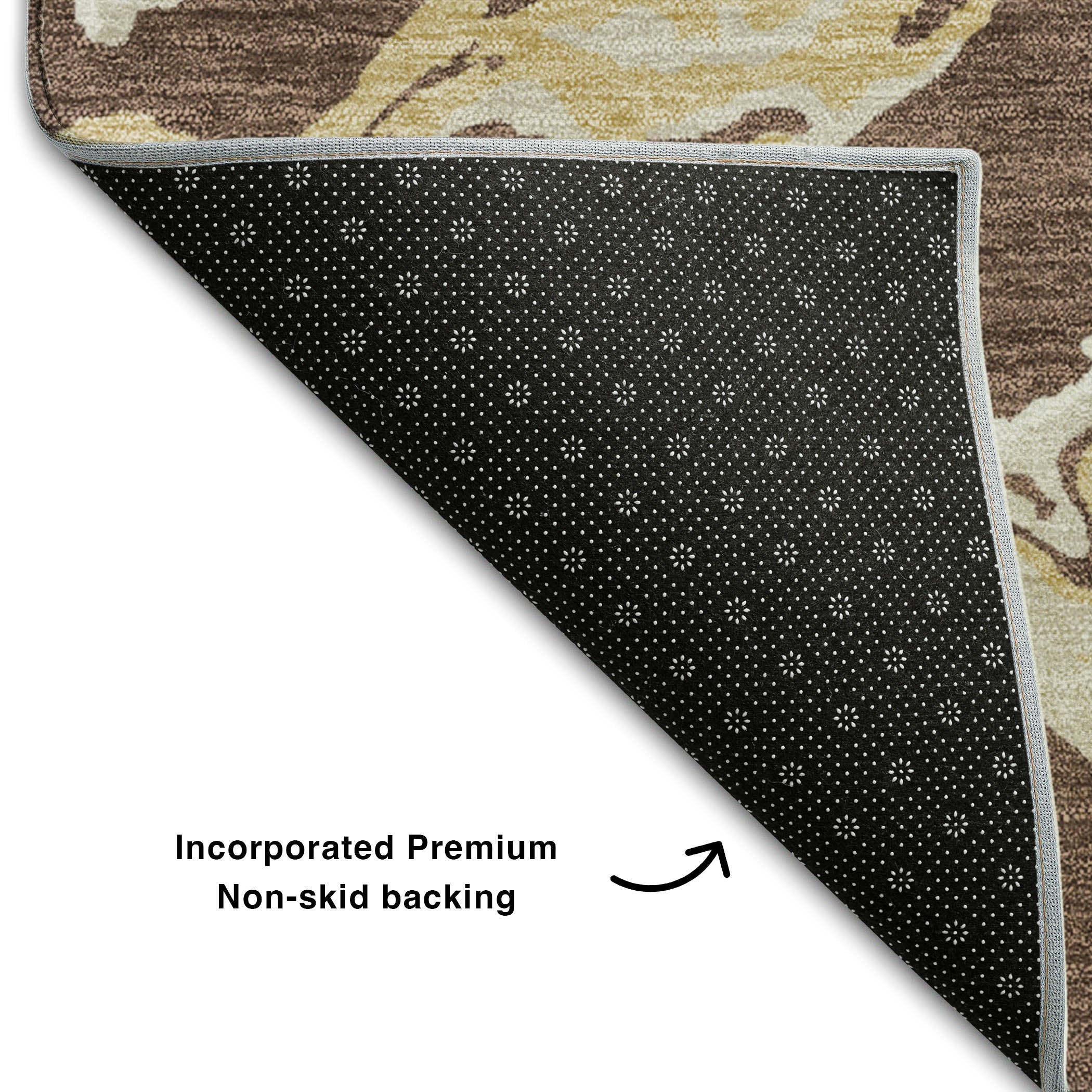 Tbilisi Machine Washable Transitional Brown Rug 1'8" x 2'6" #shape_Rectangle