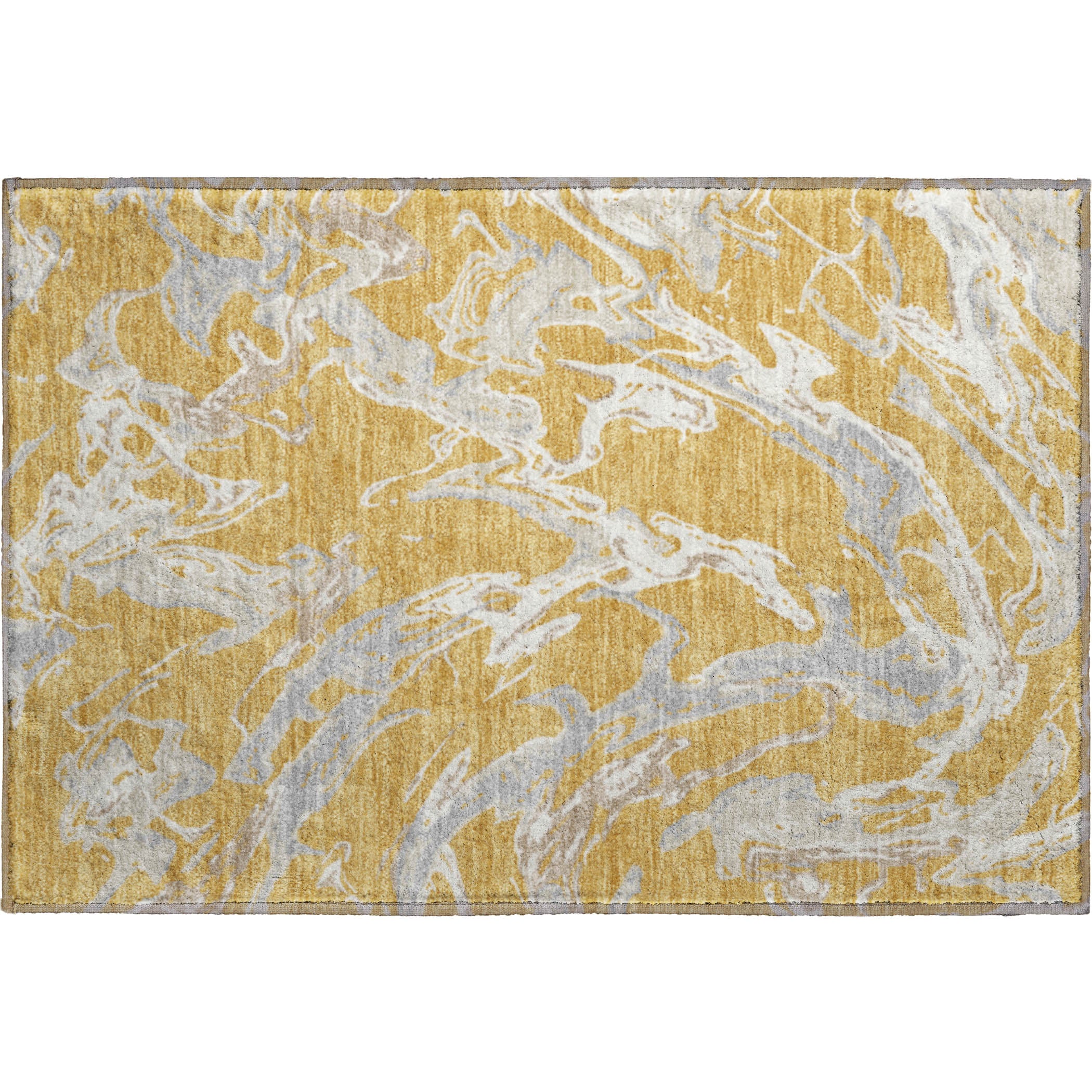 Tbilisi Machine Washable Transitional Gold Rug 1'8" x 2'6" #shape_Rectangle
