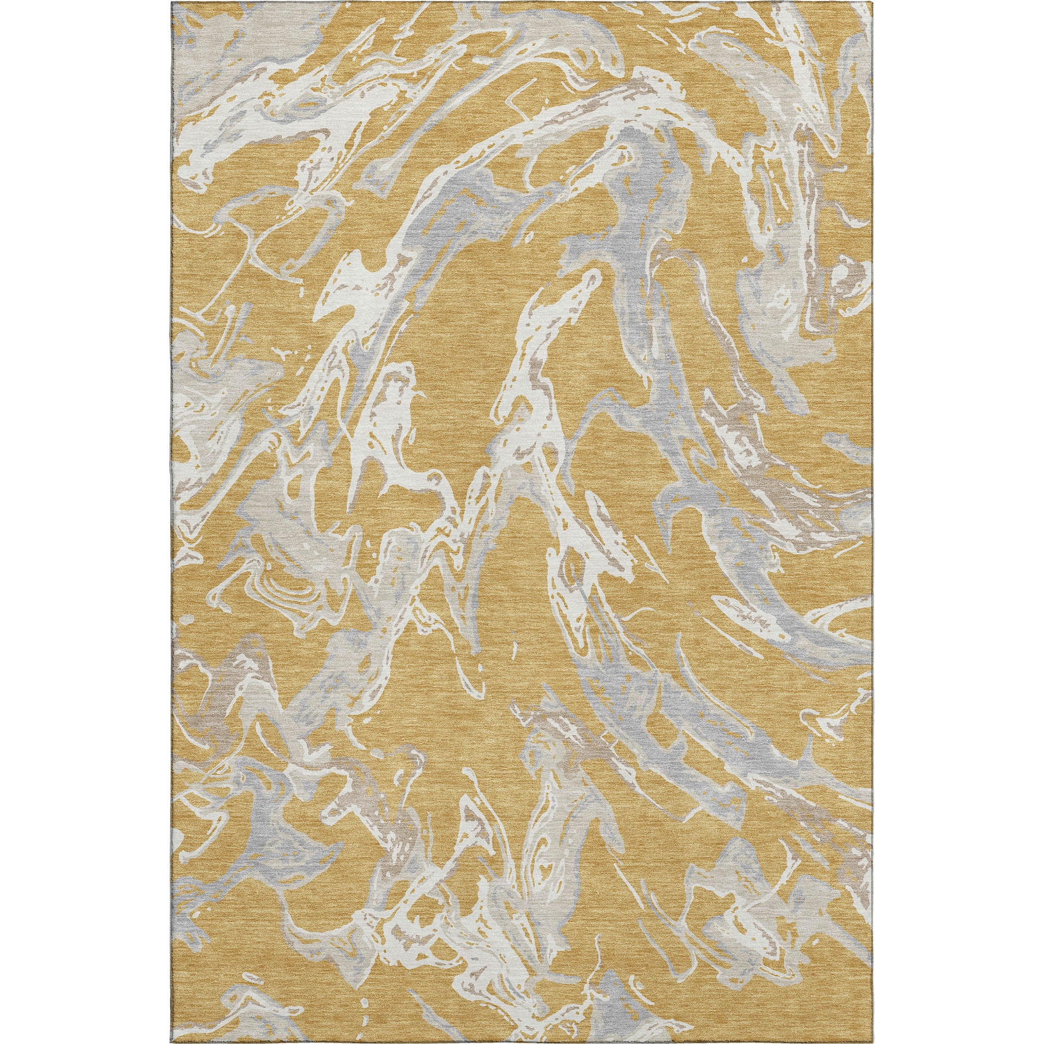 Tbilisi Machine Washable Transitional Gold Rug 2'6" x 3'10" #shape_Rectangle