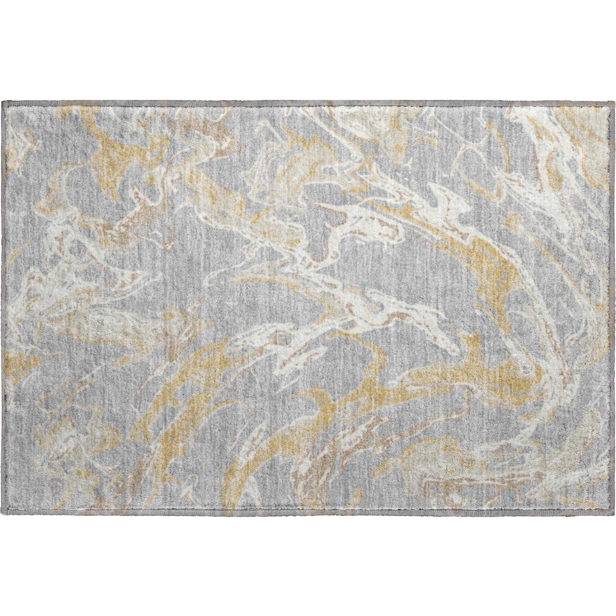 Tbilisi Machine Washable Transitional Gray Rug 1'8" x 2'6" #shape_Rectangle