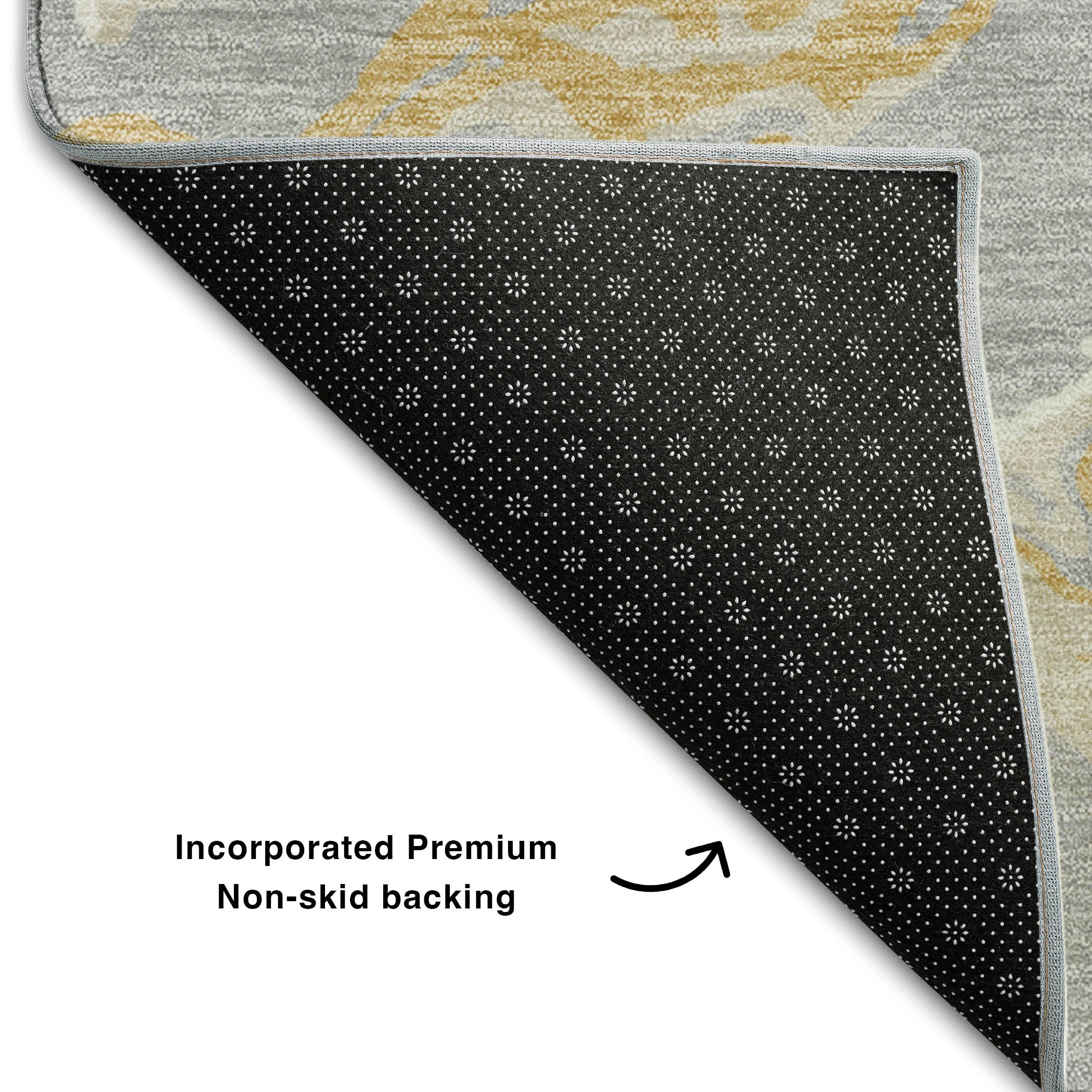 Tbilisi Machine Washable Transitional Gray Rug 1'8" x 2'6" #shape_Rectangle