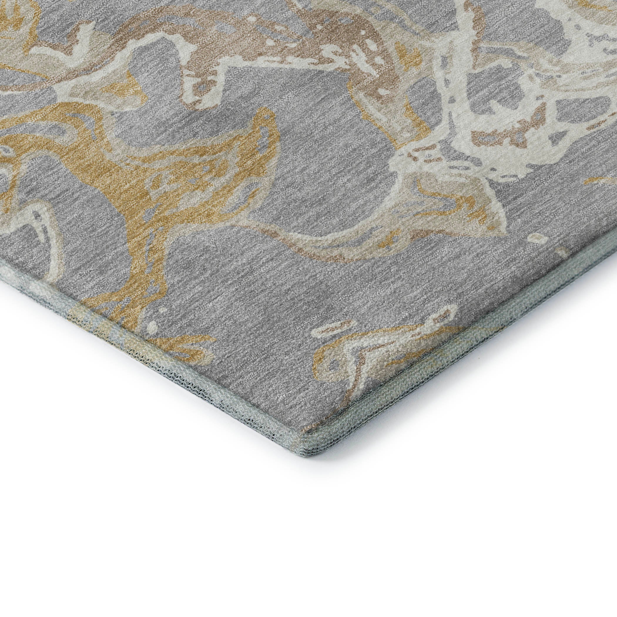 Tbilisi Machine Washable Transitional Gray Rug 1'8" x 2'6" #shape_Rectangle