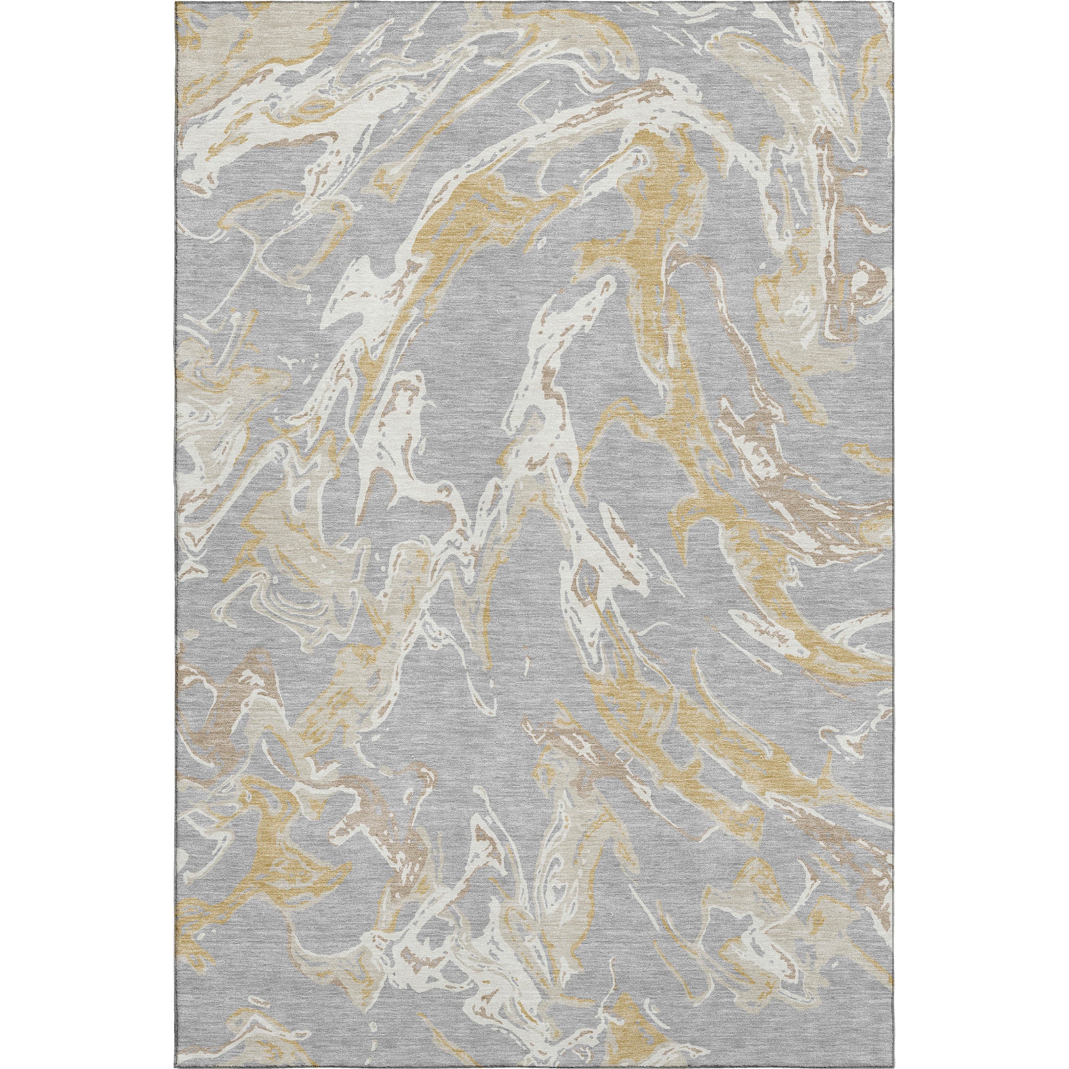 Tbilisi Machine Washable Transitional Gray Rug 2'6" x 3'10" #shape_Rectangle