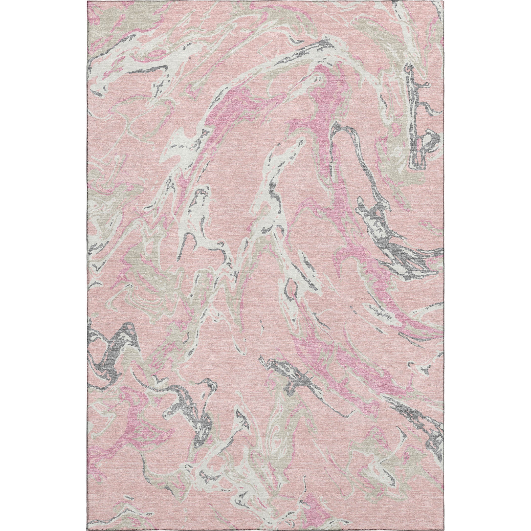 Tbilisi Machine Washable Transitional Pink Rug 2'6" x 3'10" #shape_Rectangle