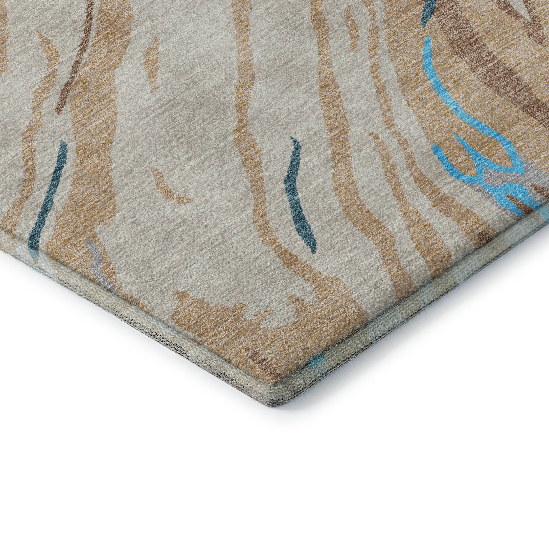 Bogota Machine Washable Transitional Beige Brown Rug 1'8" x 2'6" #shape_Rectangle