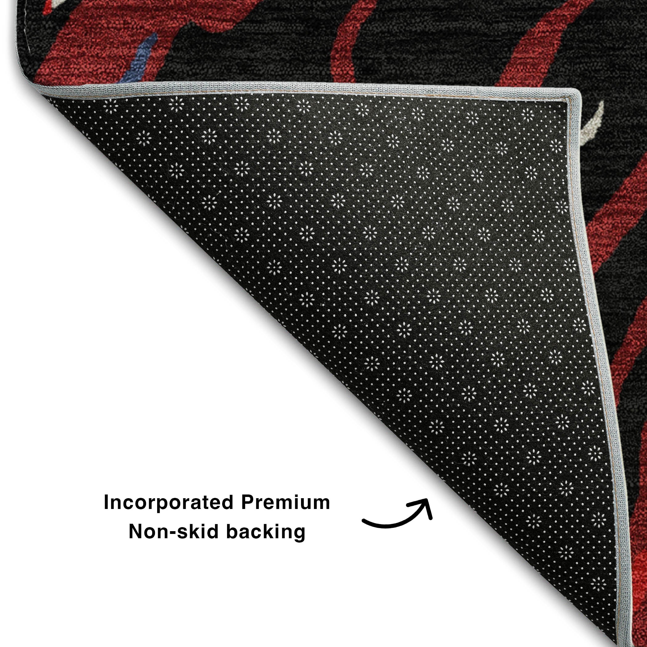 Bogota Machine Washable Transitional Black Rug 1'8" x 2'6" #shape_Rectangle