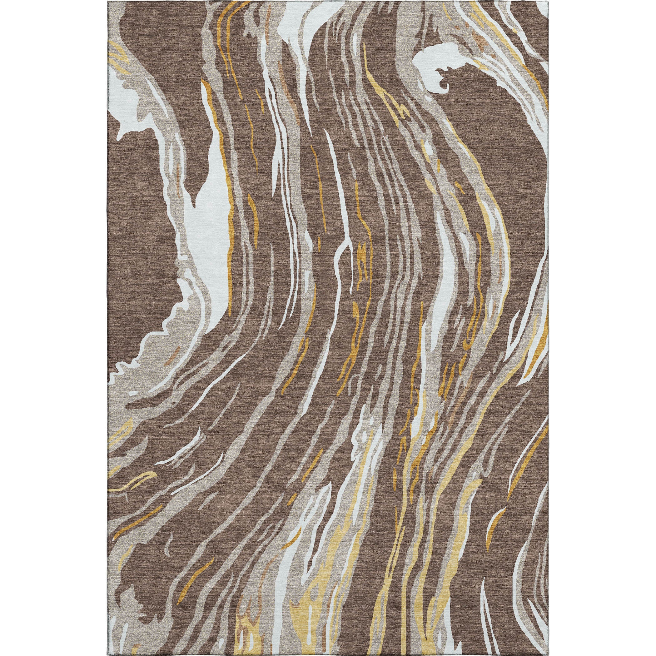 Bogota Machine Washable Transitional Brown Rug 2'6" x 3'10" #shape_Rectangle