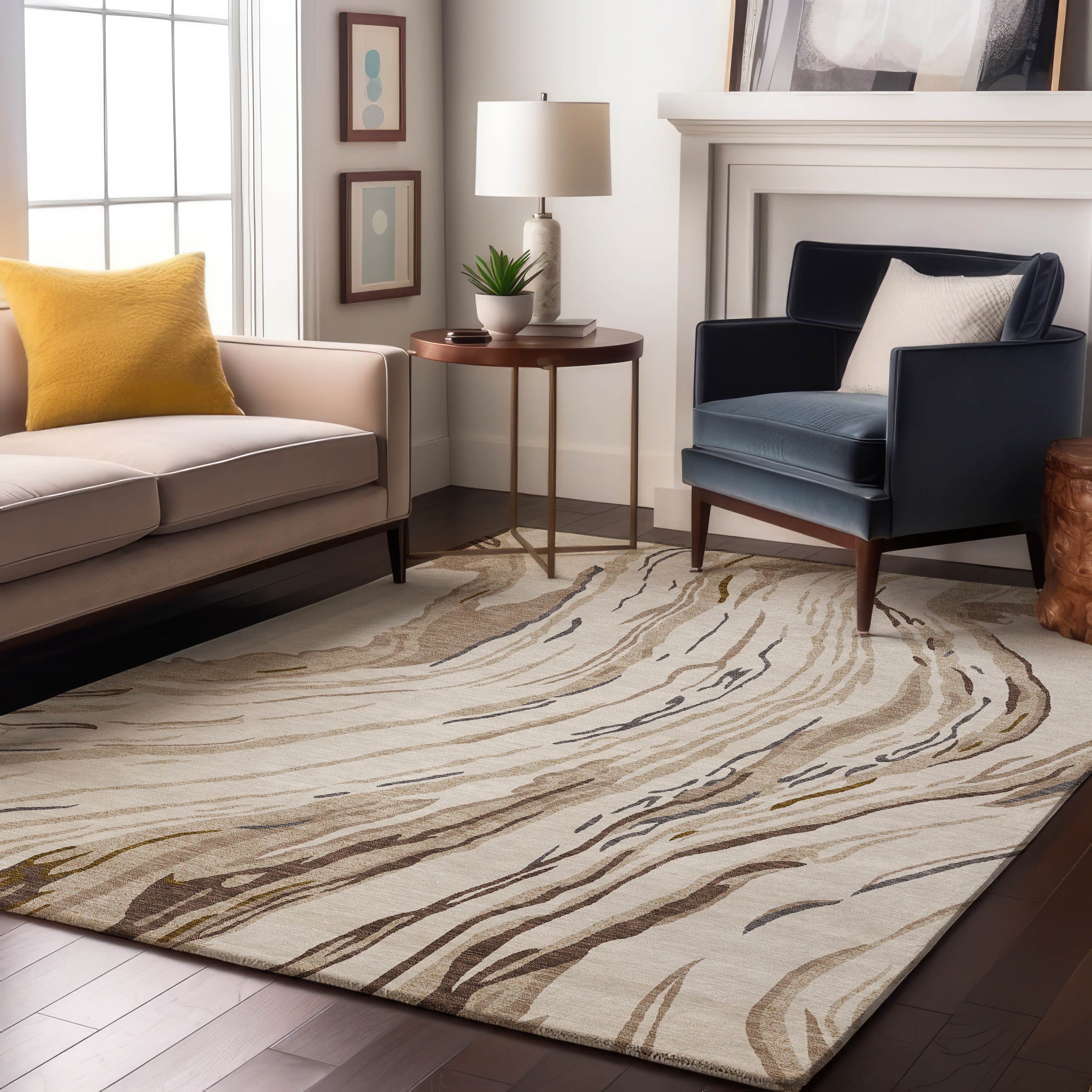 Bogota Machine Washable Transitional Ivory Rug 2'6" x 3'10" #shape_Rectangle