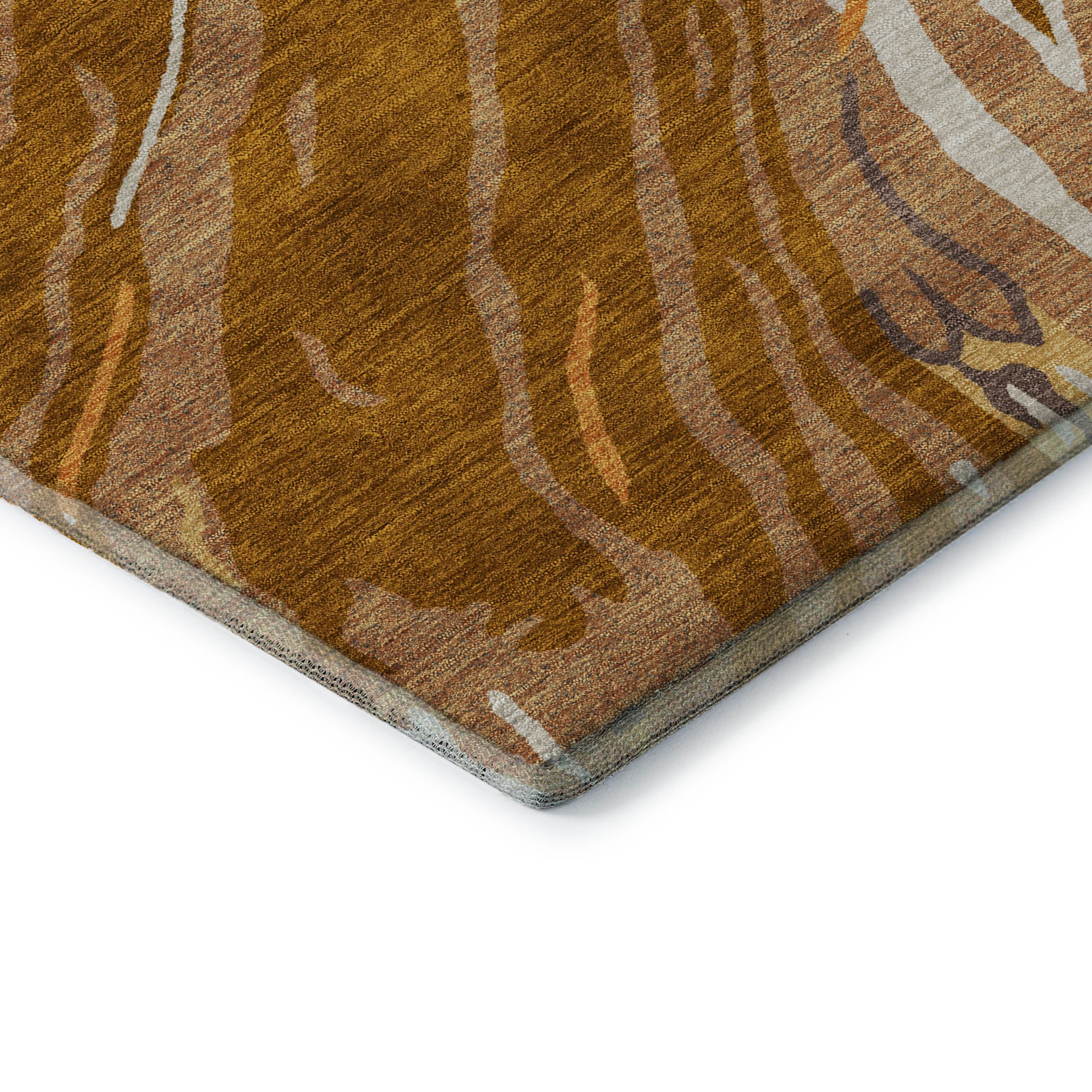 Bogota Machine Washable Transitional Paprika Orange Rug 1'8" x 2'6" #shape_Rectangle