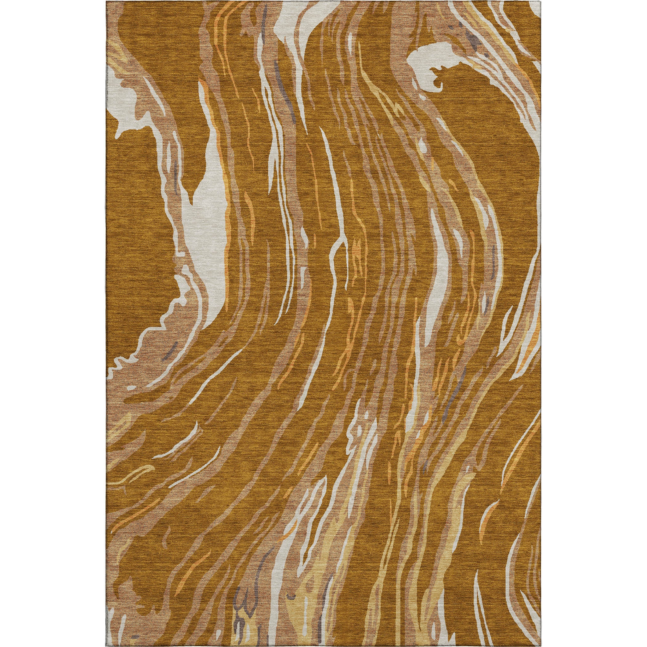 Bogota Machine Washable Transitional Paprika Orange Rug 2'6" x 3'10" #shape_Rectangle