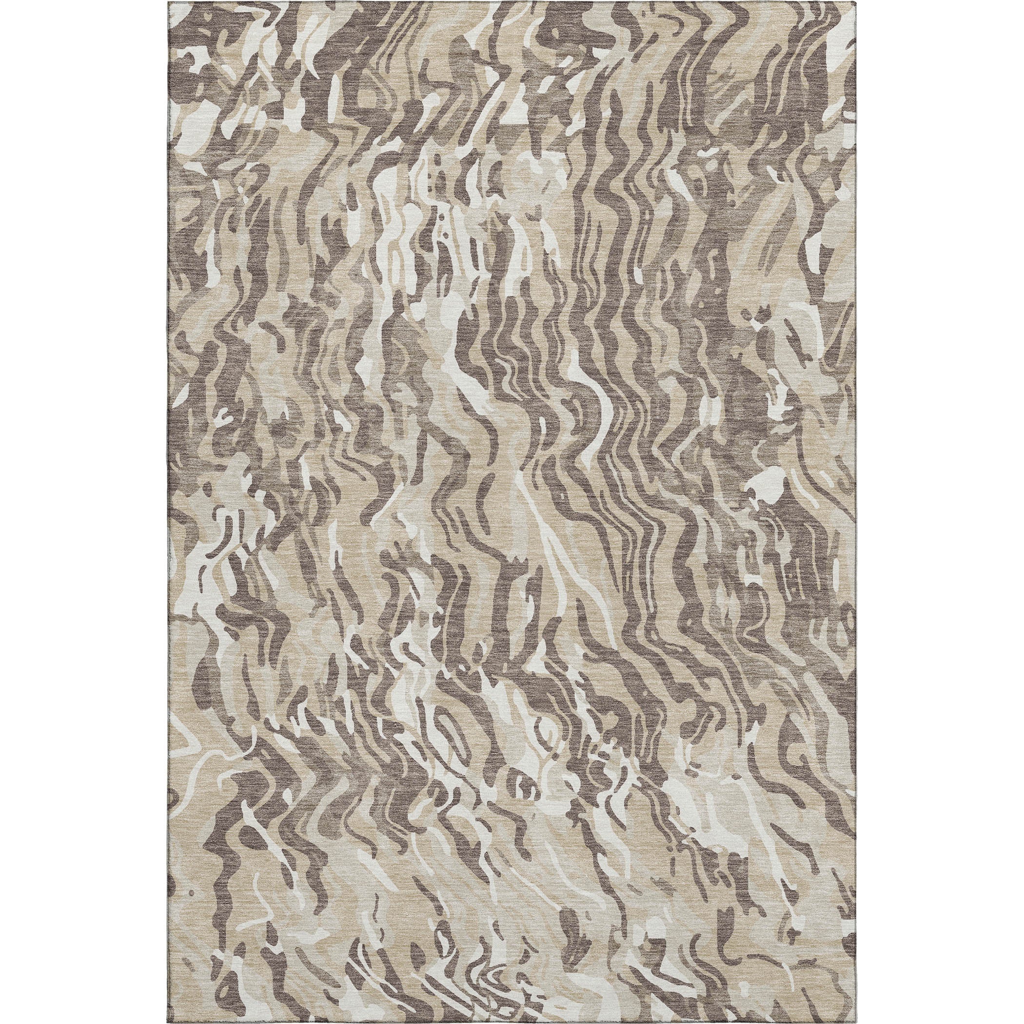 Bruges Machine Washable Transitional Beige Brown Rug 2'6" x 3'10" #shape_Rectangle