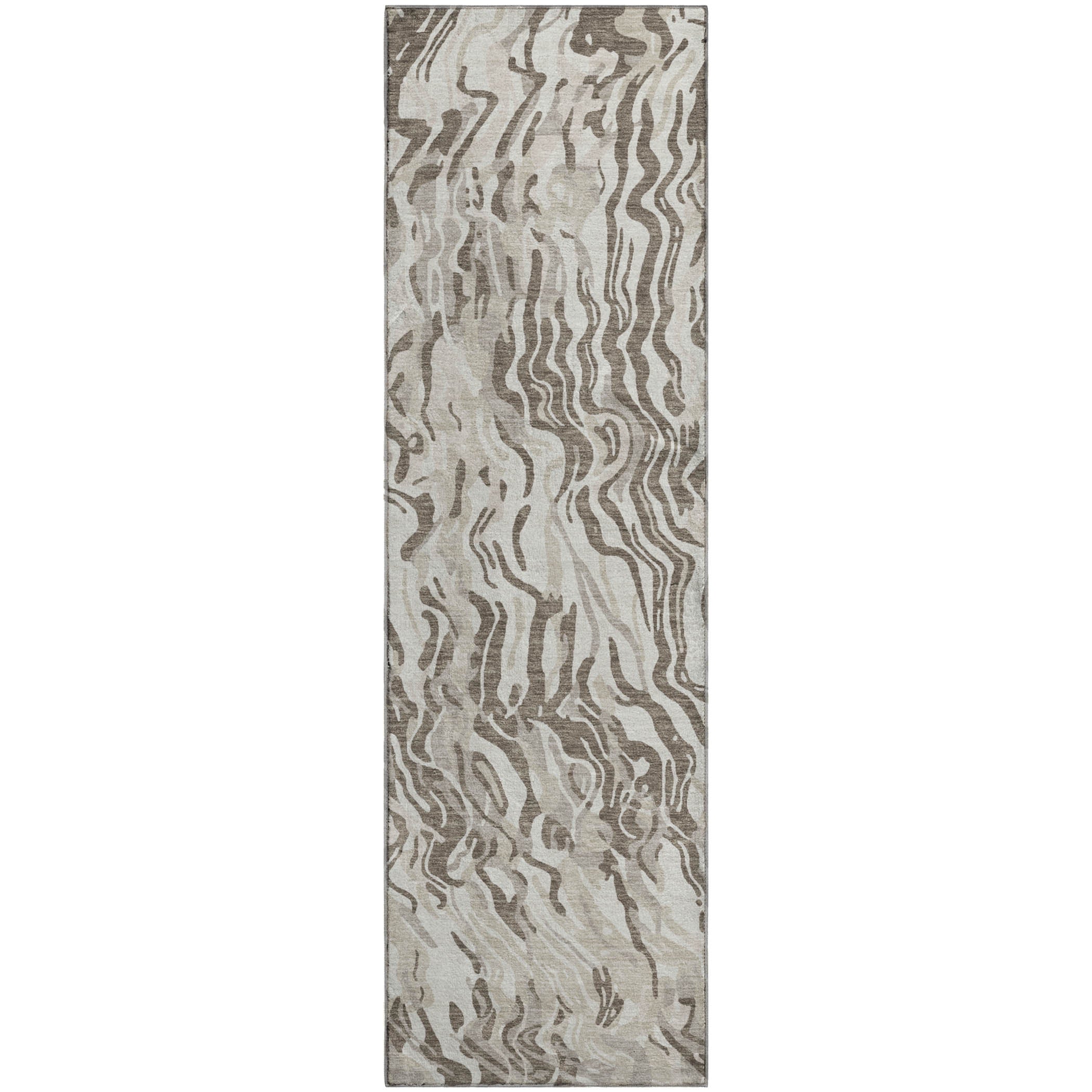 Bruges Machine Washable Transitional Ivory Rug 2'3" x 7'6" #shape_Runner