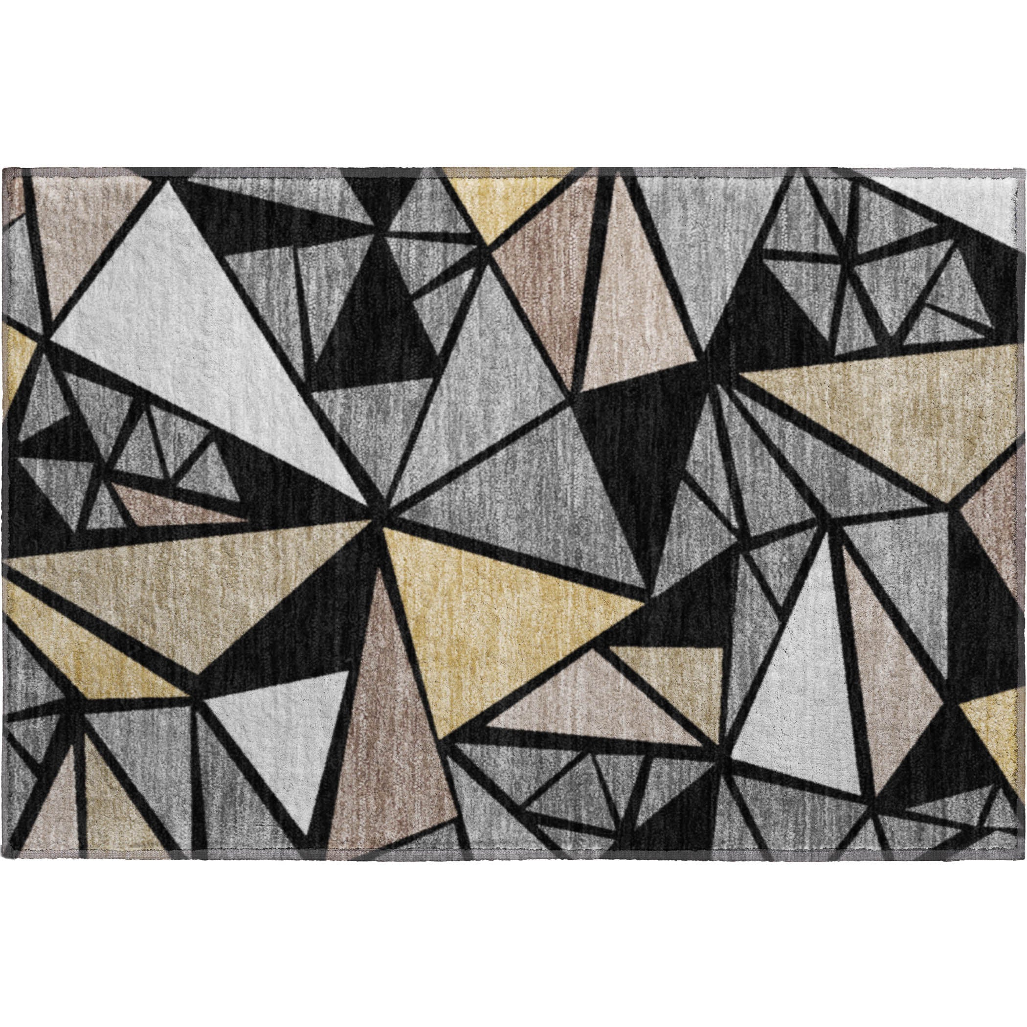 Valletta Machine Washable Transitional Black Rug 1'8" x 2'6" #shape_Rectangle