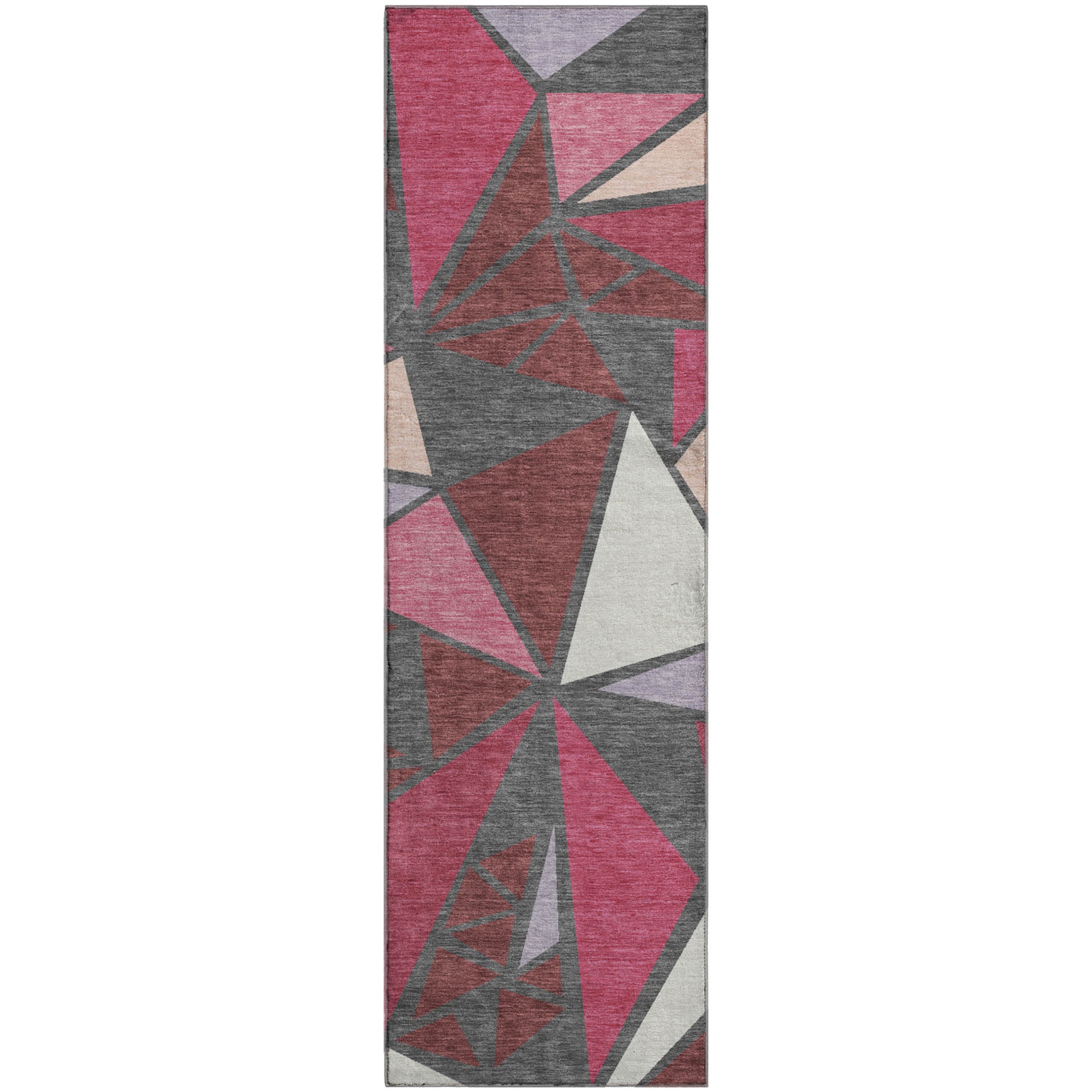 Valletta Machine Washable Transitional Burgundy Red Rug 2'3" x 7'6" #shape_Runner