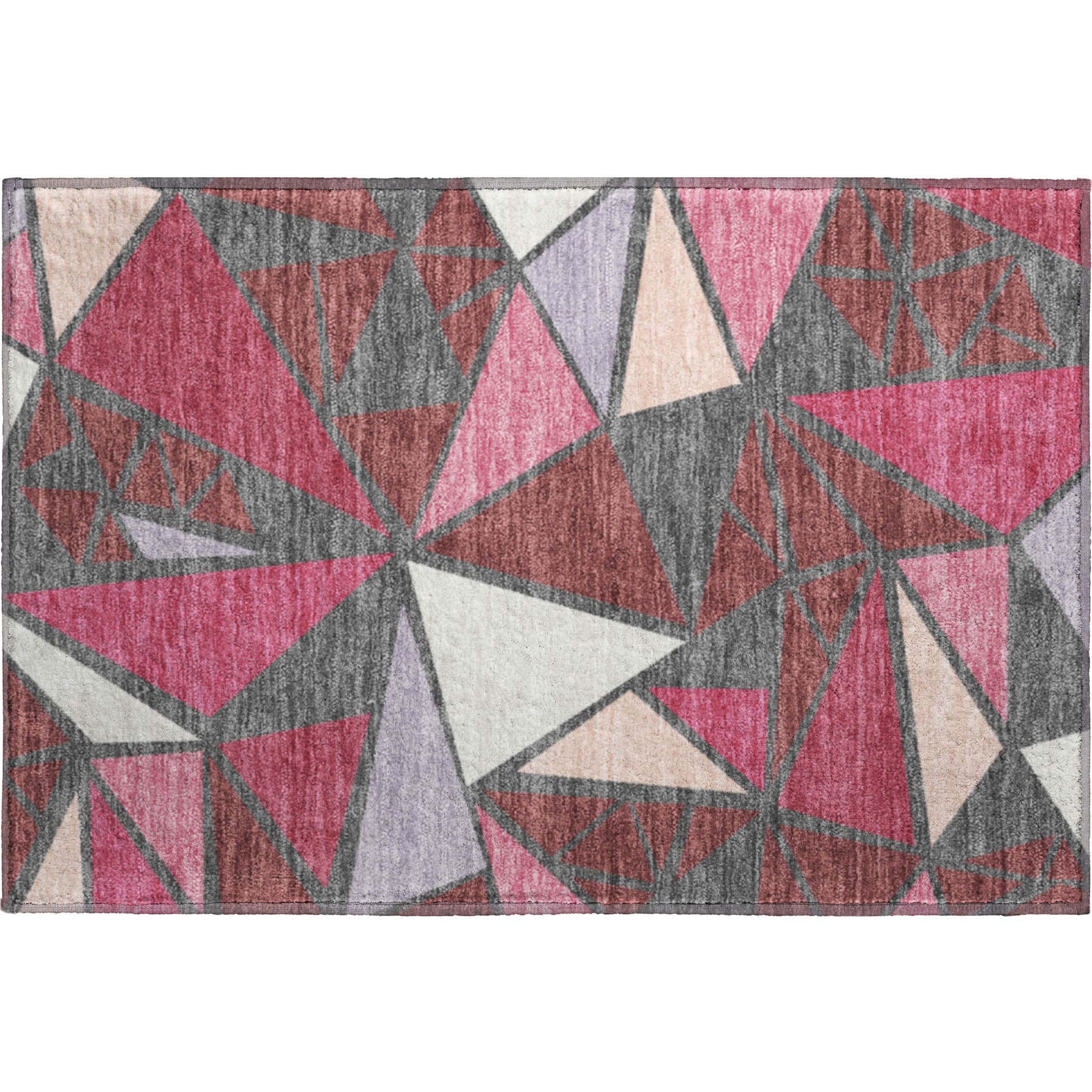 Valletta Machine Washable Transitional Burgundy Red Rug 1'8" x 2'6" #shape_Rectangle